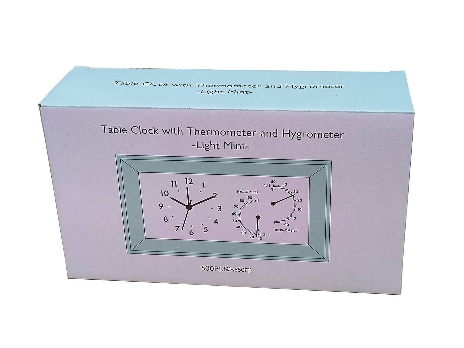 TP 電池式溫濕度靜音計時鐘/淺薄荷綠