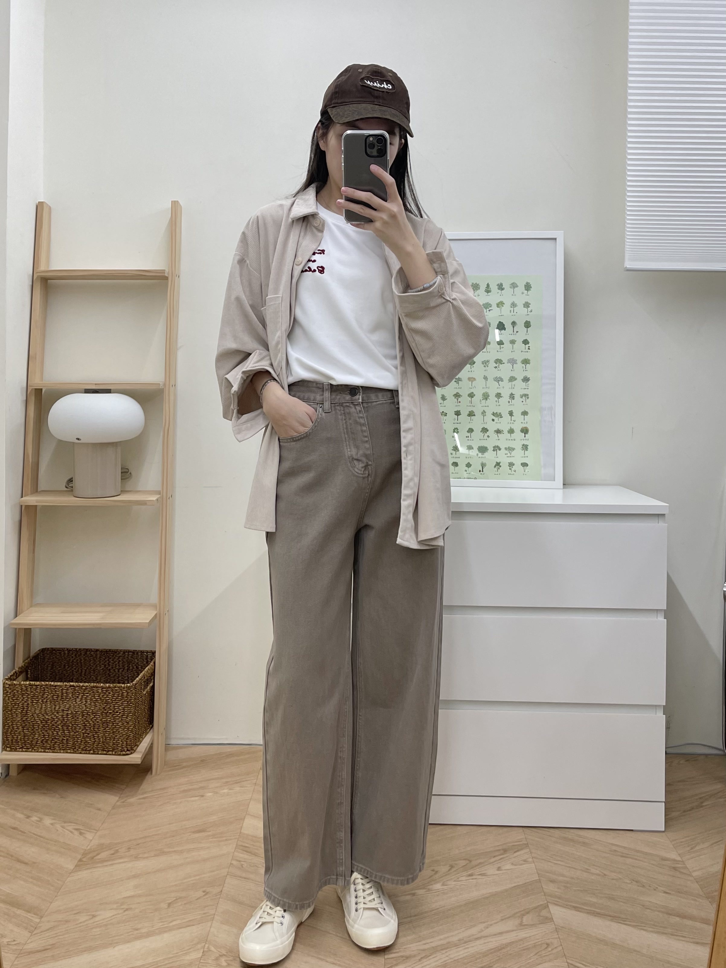 顯瘦直長腿水洗牛仔褲(現貨*水洗咖M)