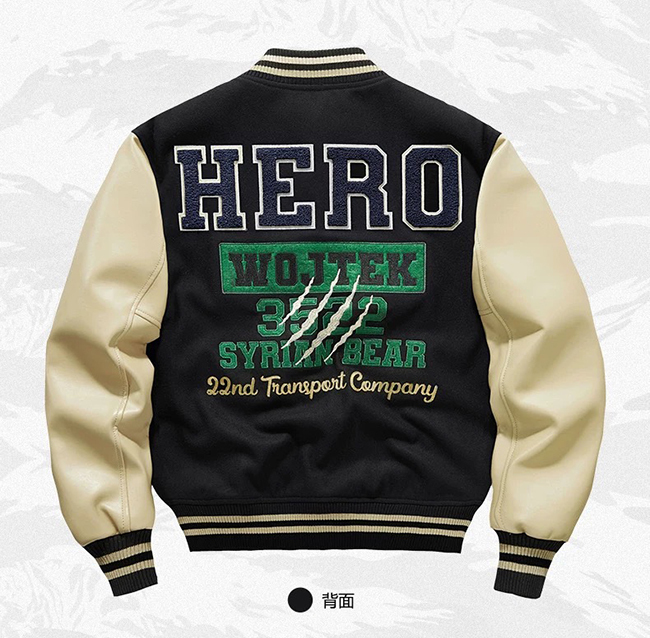 跟上潮流暴力熊棒球外套-一色現貨