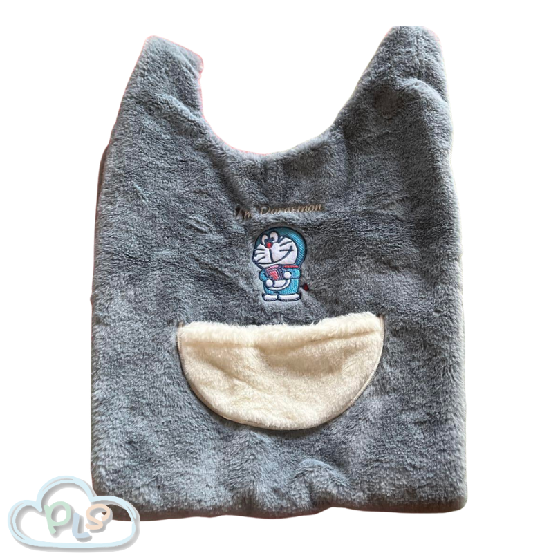 現貨 毛毛Tote Bag 灰色 多啦A夢 #10039