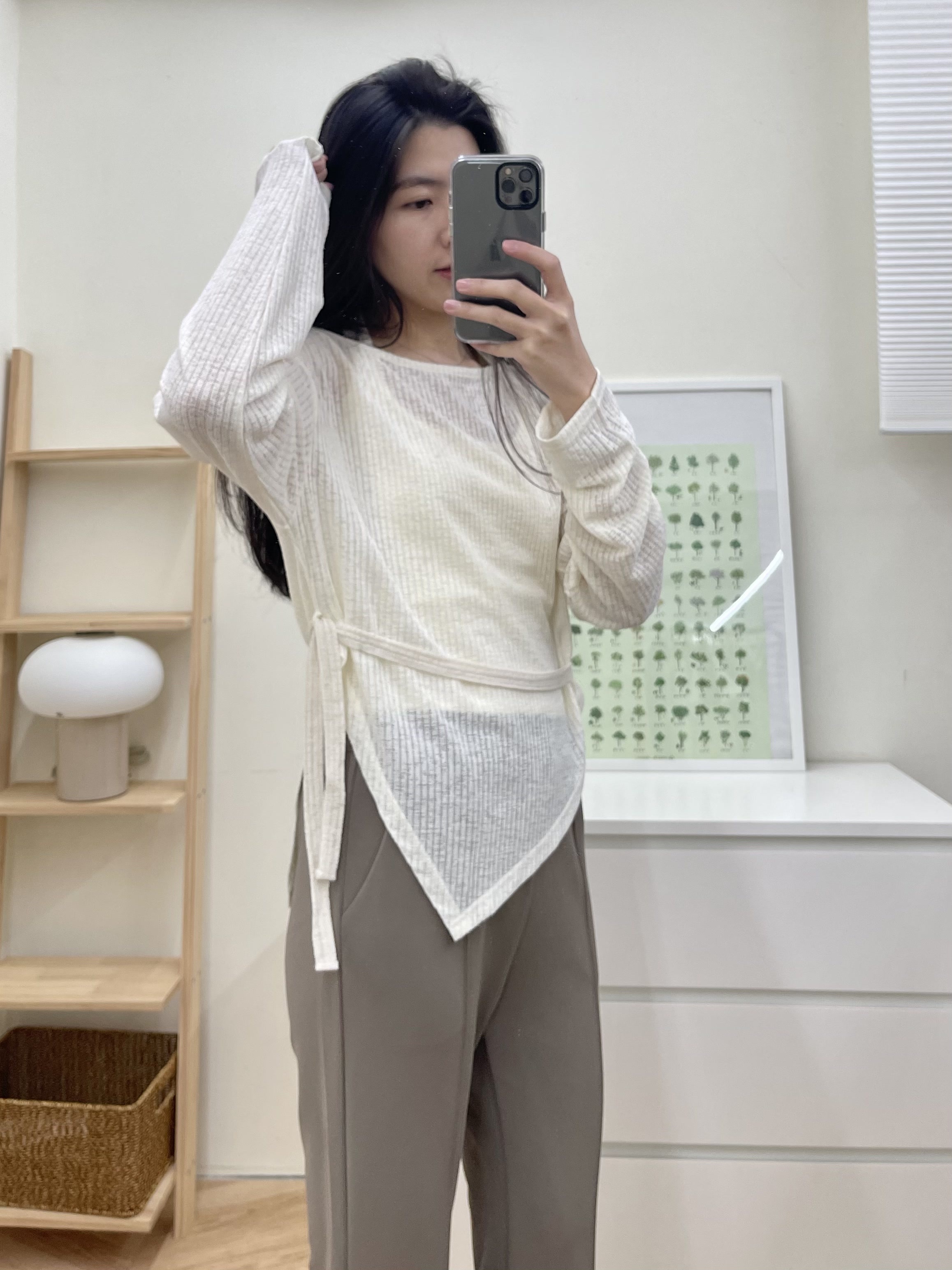 綁帶針織上衣+繞脖背心*3色