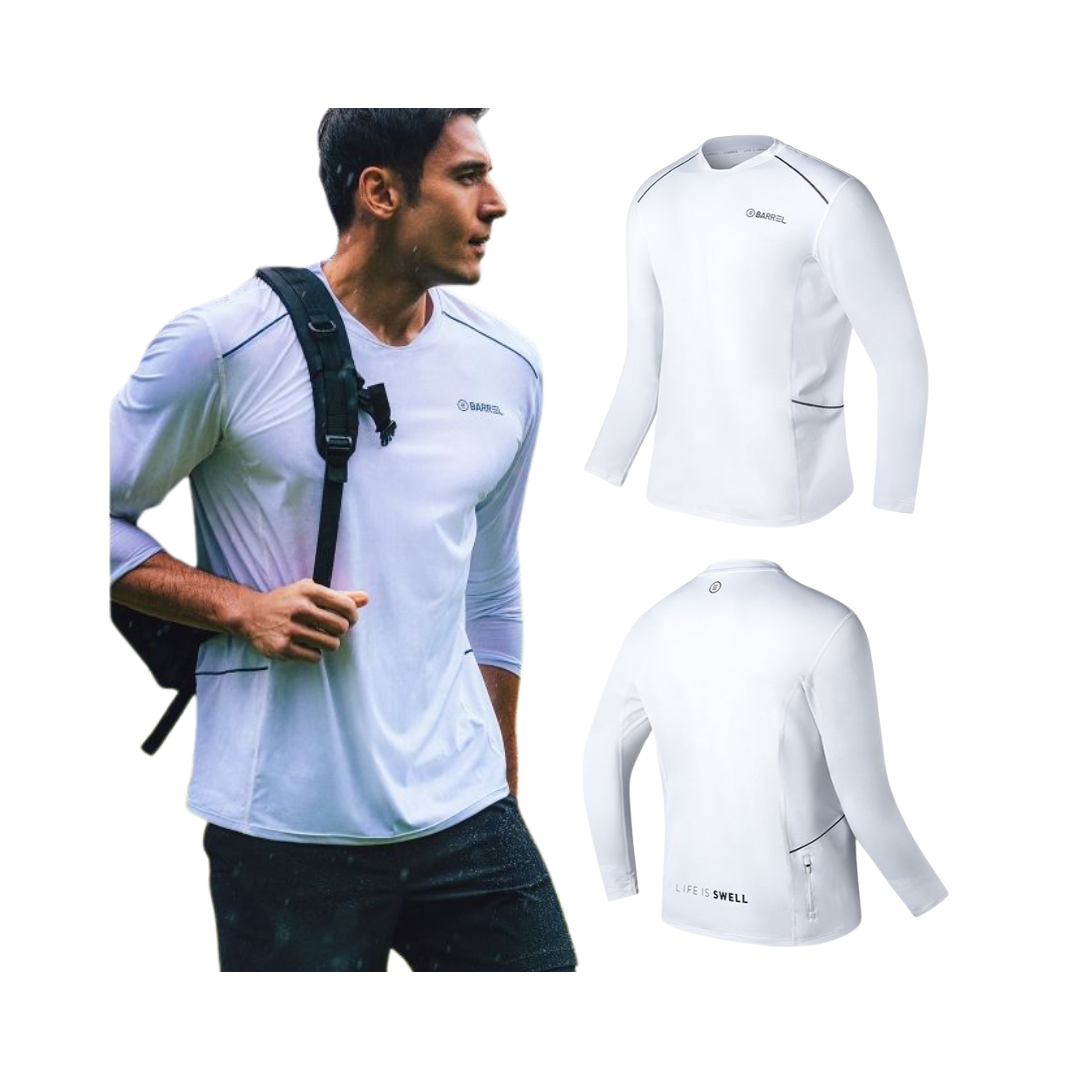 ▲BARREL RELAX 男款運動寬鬆防曬衣 (有小口袋)