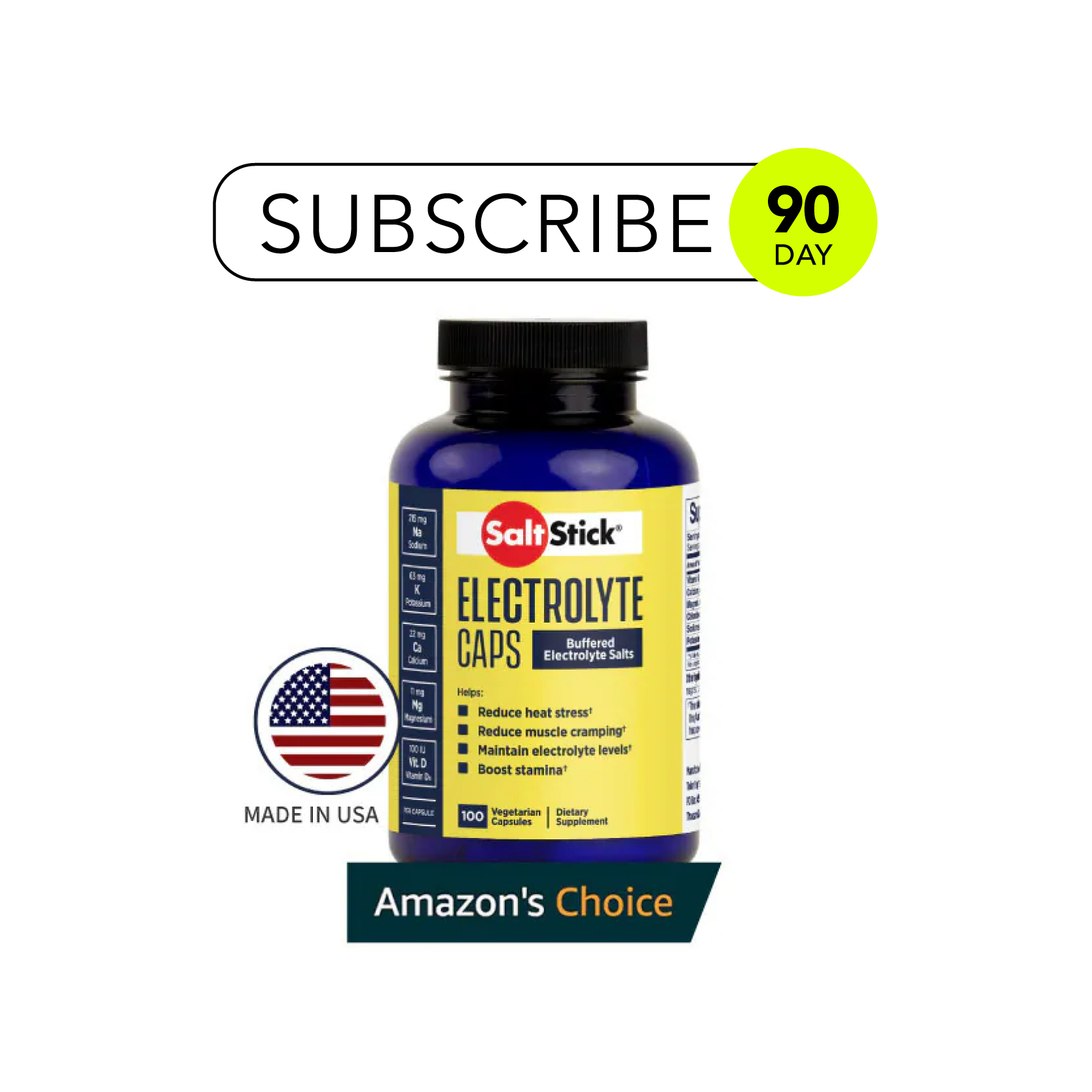 【訂閱制】美國 SaltStick 高單位電解質膠囊 (100入裝)