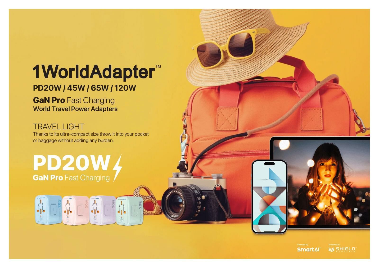 MICRODIA 1WorldAdapter PD20W GaN Pro PD旅行充