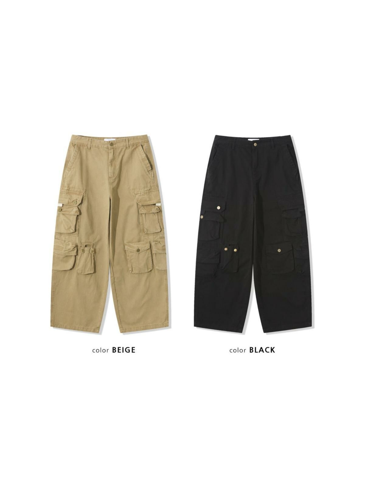 淨色工裝鬆身褲 UNUSED-063P