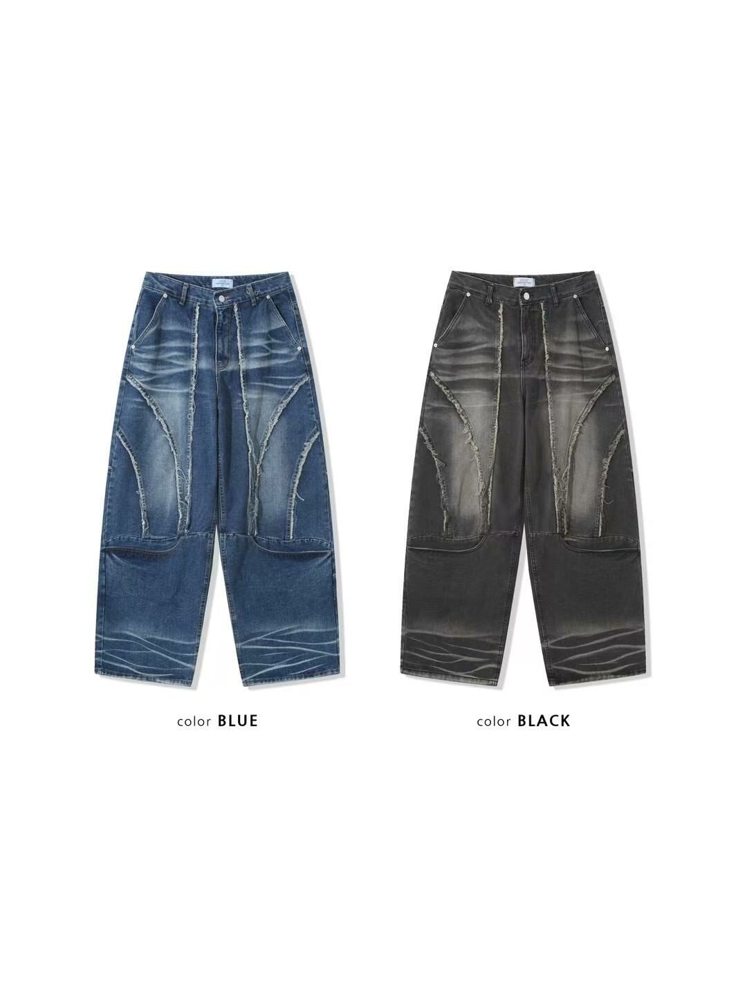 洗水流蘇鬆身牛仔褲 UNUSED-065P