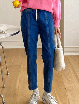 春夏新款/摩毛厚磅牛仔褲 (藍) MANIFEST正韓🇰🇷