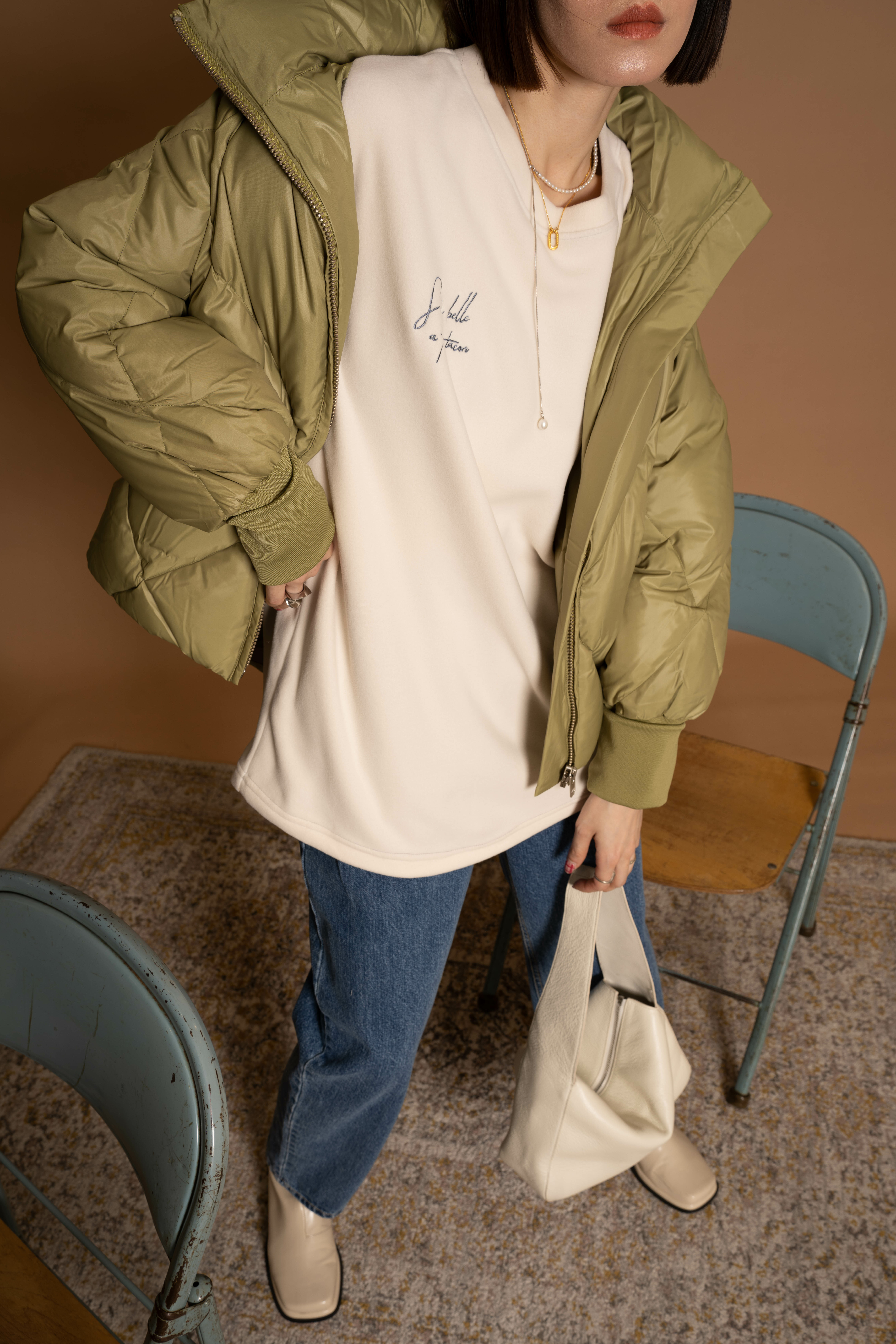 又輕又軟的草寫搖粒絨面Ｔ/1色均碼