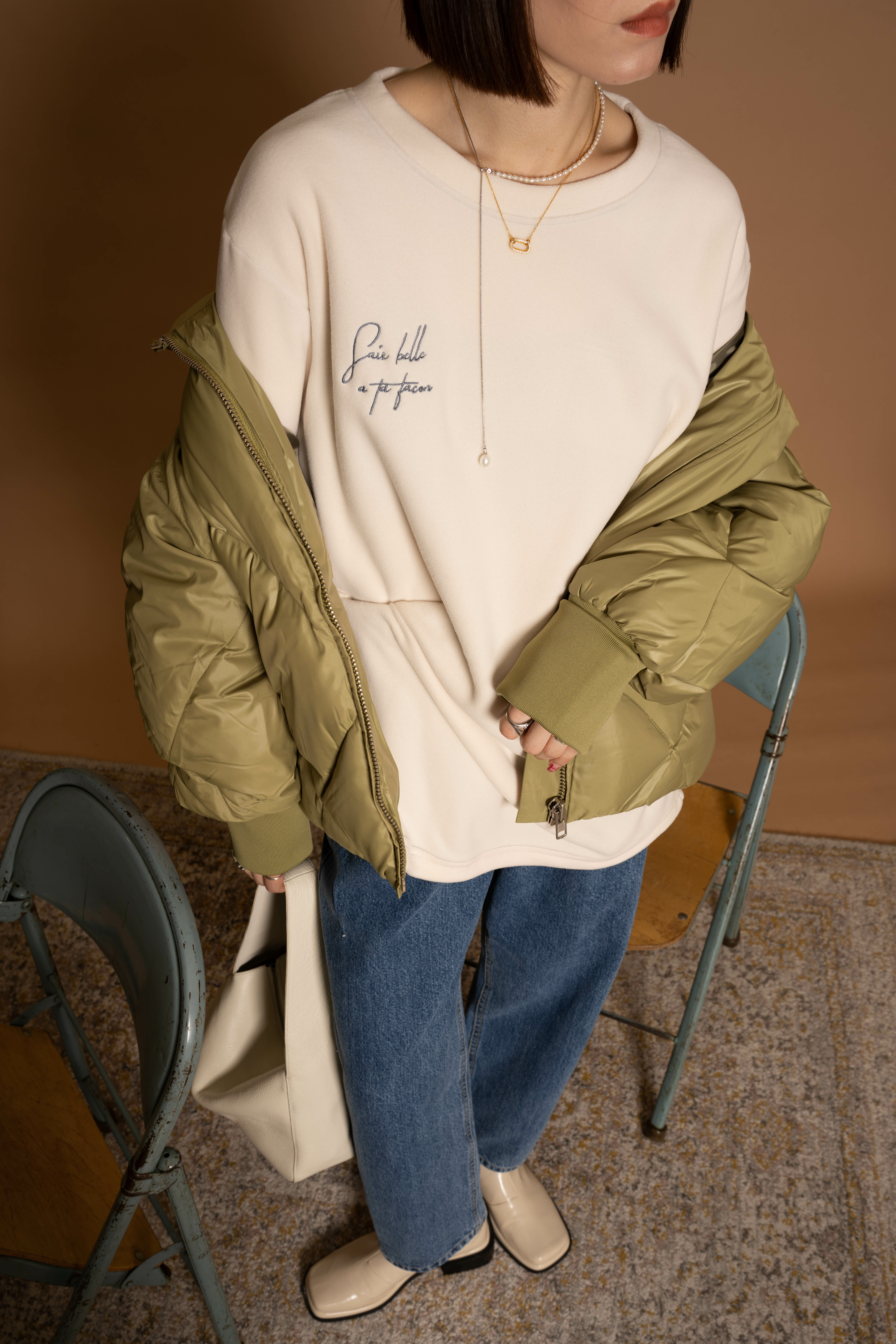 又輕又軟的草寫搖粒絨面Ｔ/1色均碼