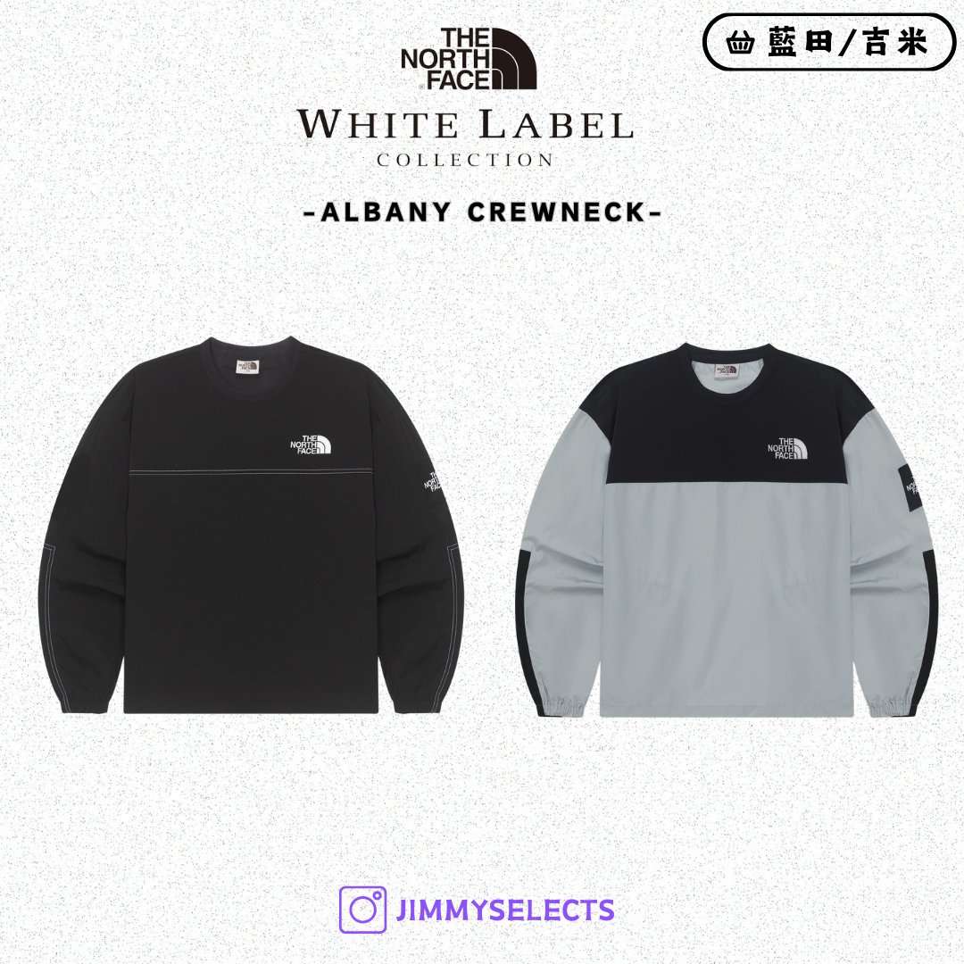 【代購】THE NORTH FACE 北臉 白標 ALBANY CREWNECK 尼龍 長袖 NM5MR03