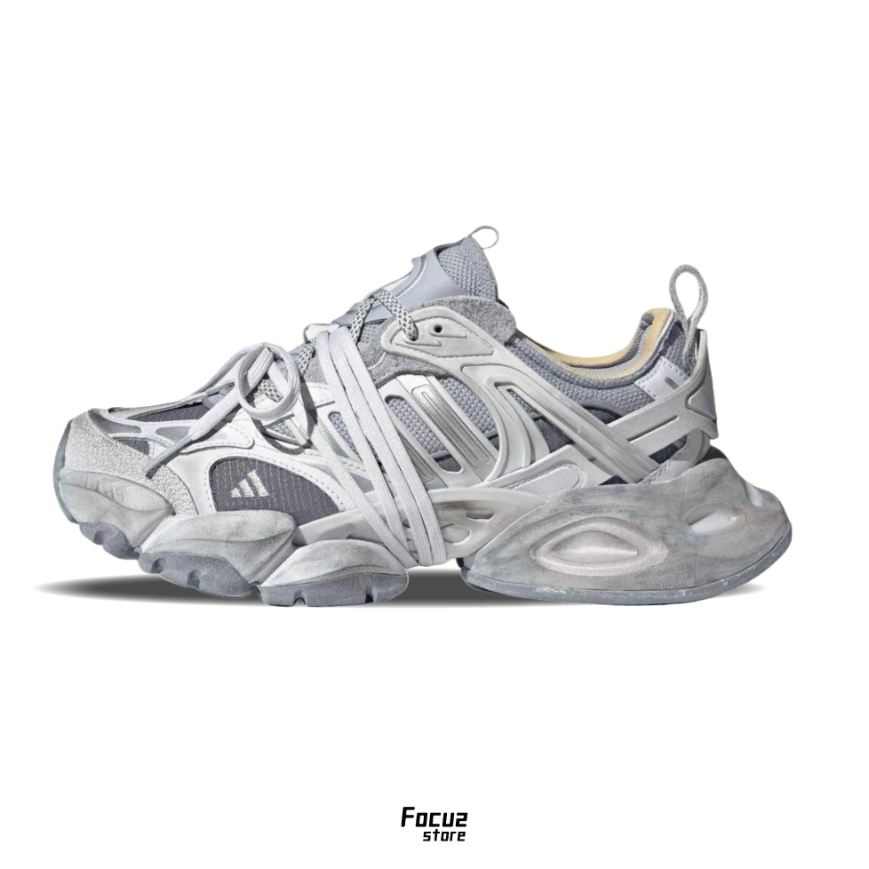 【Focus Store】部分現貨 Adidas XLG Runner Deluxe "Vintage Grey" 做舊 灰白 綁帶版 JR9633