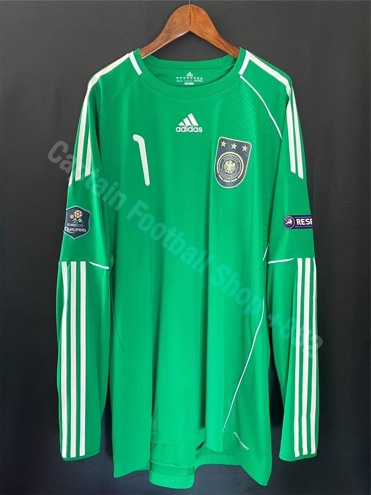 (Match Issue) Germany 2010-2012 Adidas Goalkeeper Match Issue Signed Shirt #1 NEUER