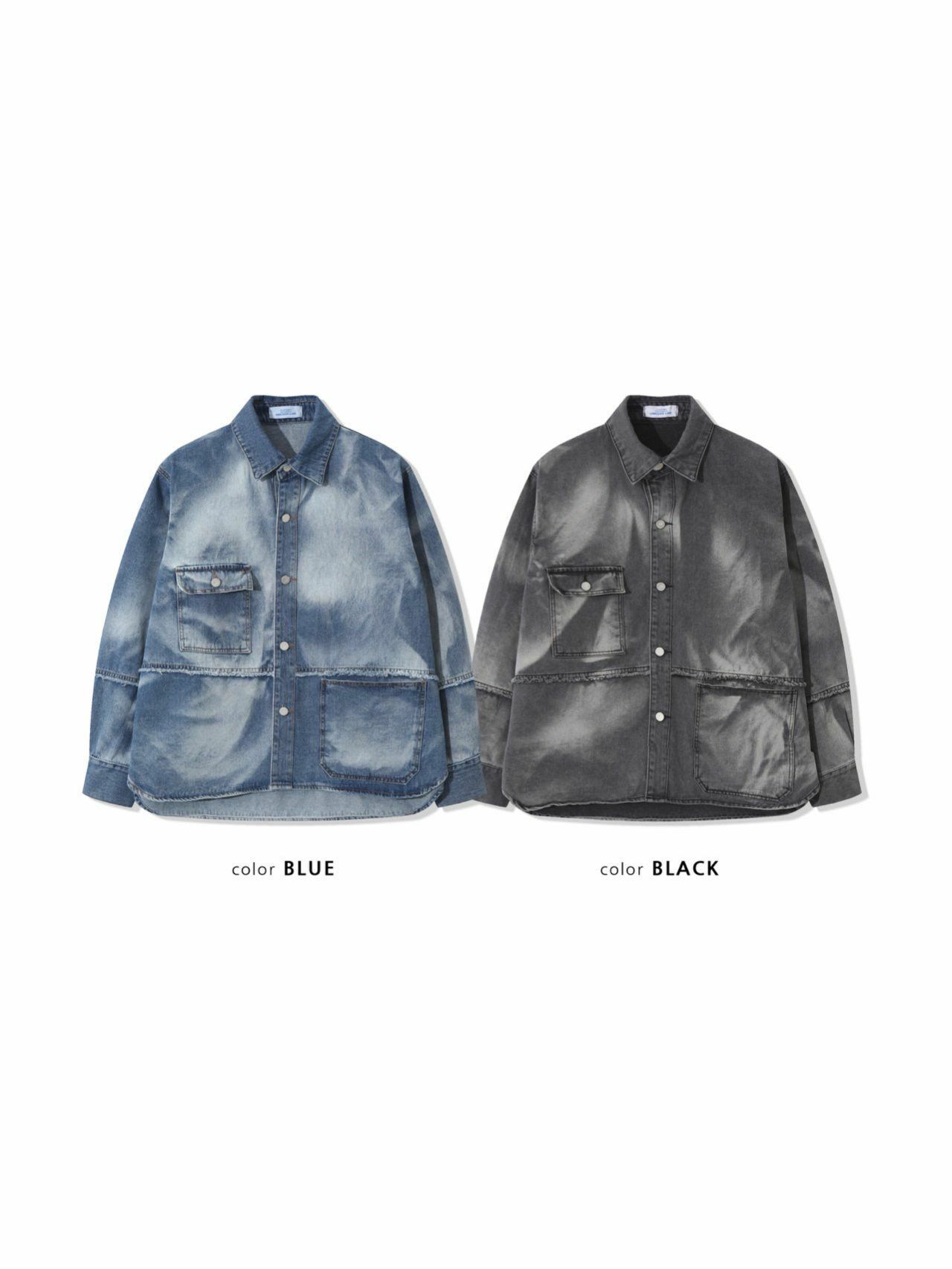 洗水牛仔恤衫外套 UNUSED-068JK