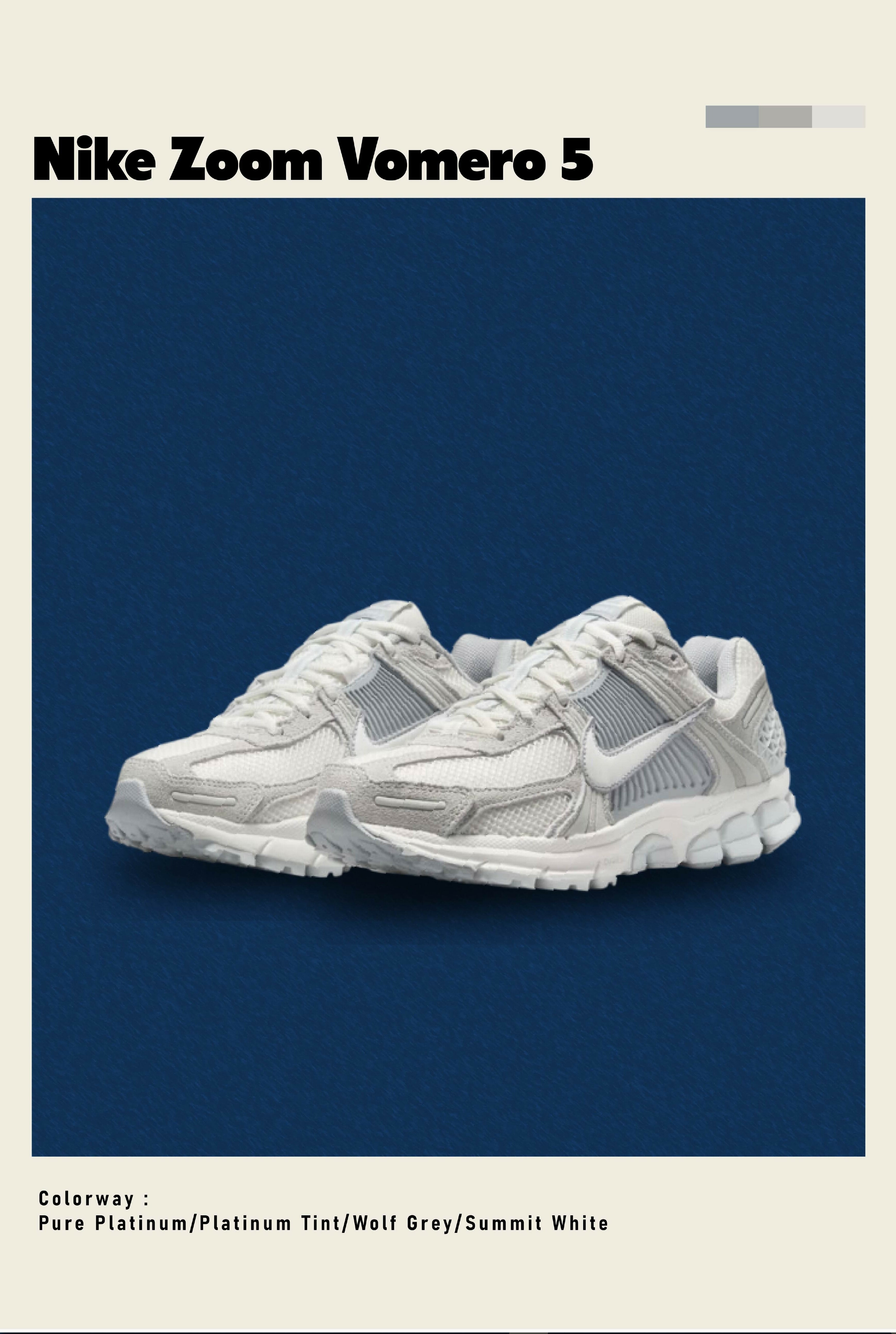 KTQ STORE ‧ Nike Zoom Vomero 5 “Pure Platinum/Summit White” 灰 HQ0458-001