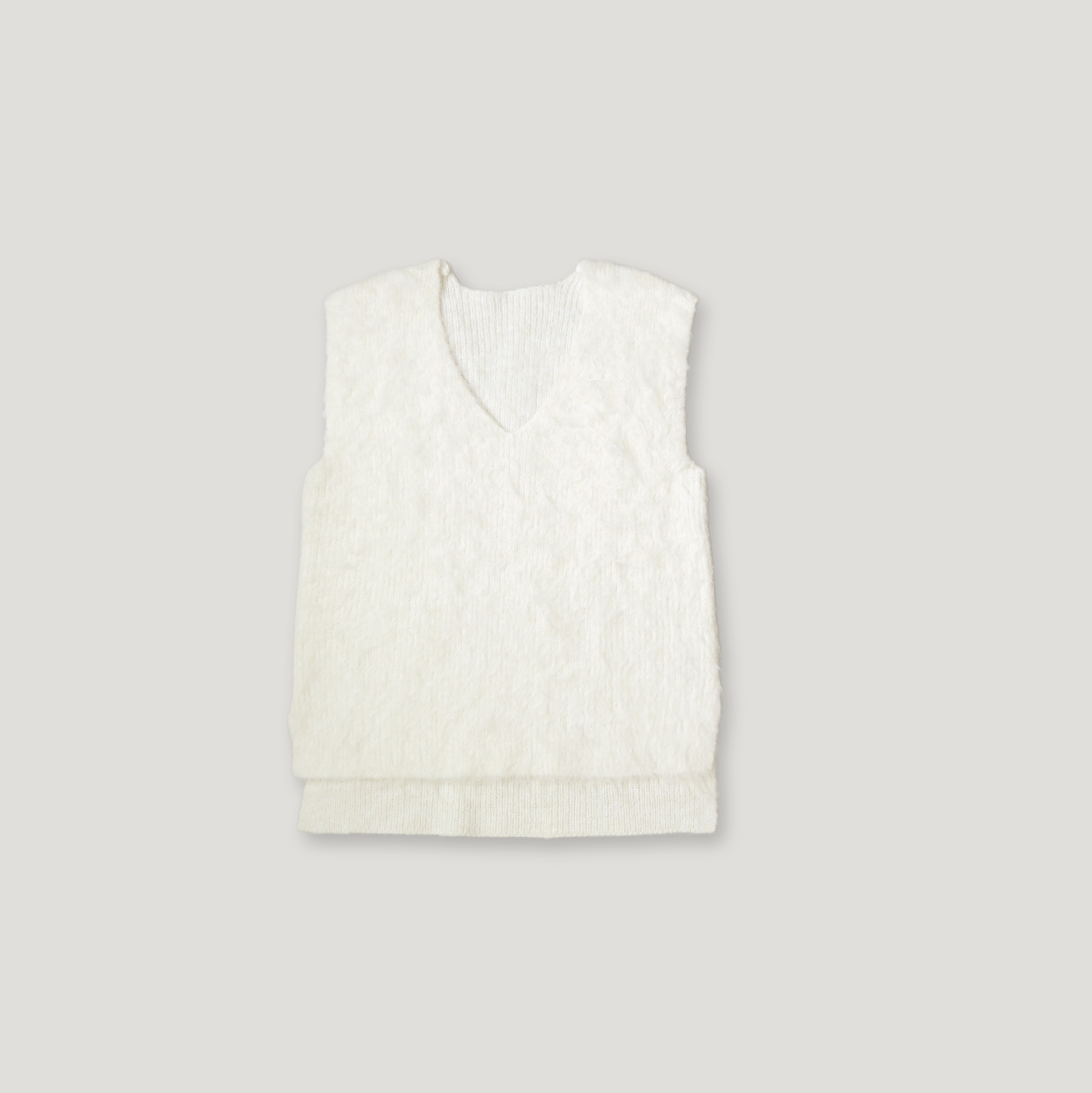 J.P.L. 斜襟馬海毛背心 ╭ 2色 ╮