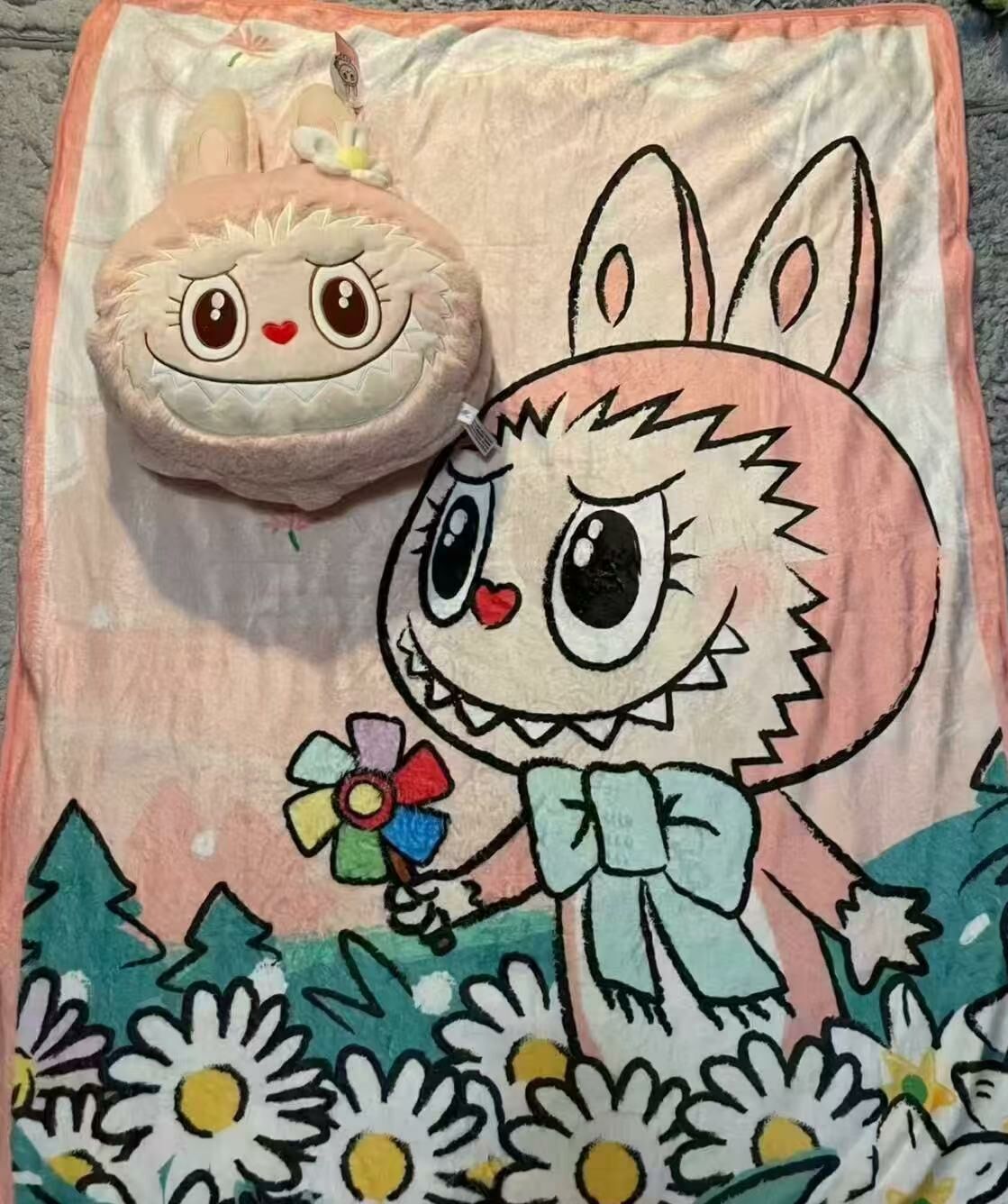 labubu 樂園限定mokoko抱枕 入邊有張毛毯