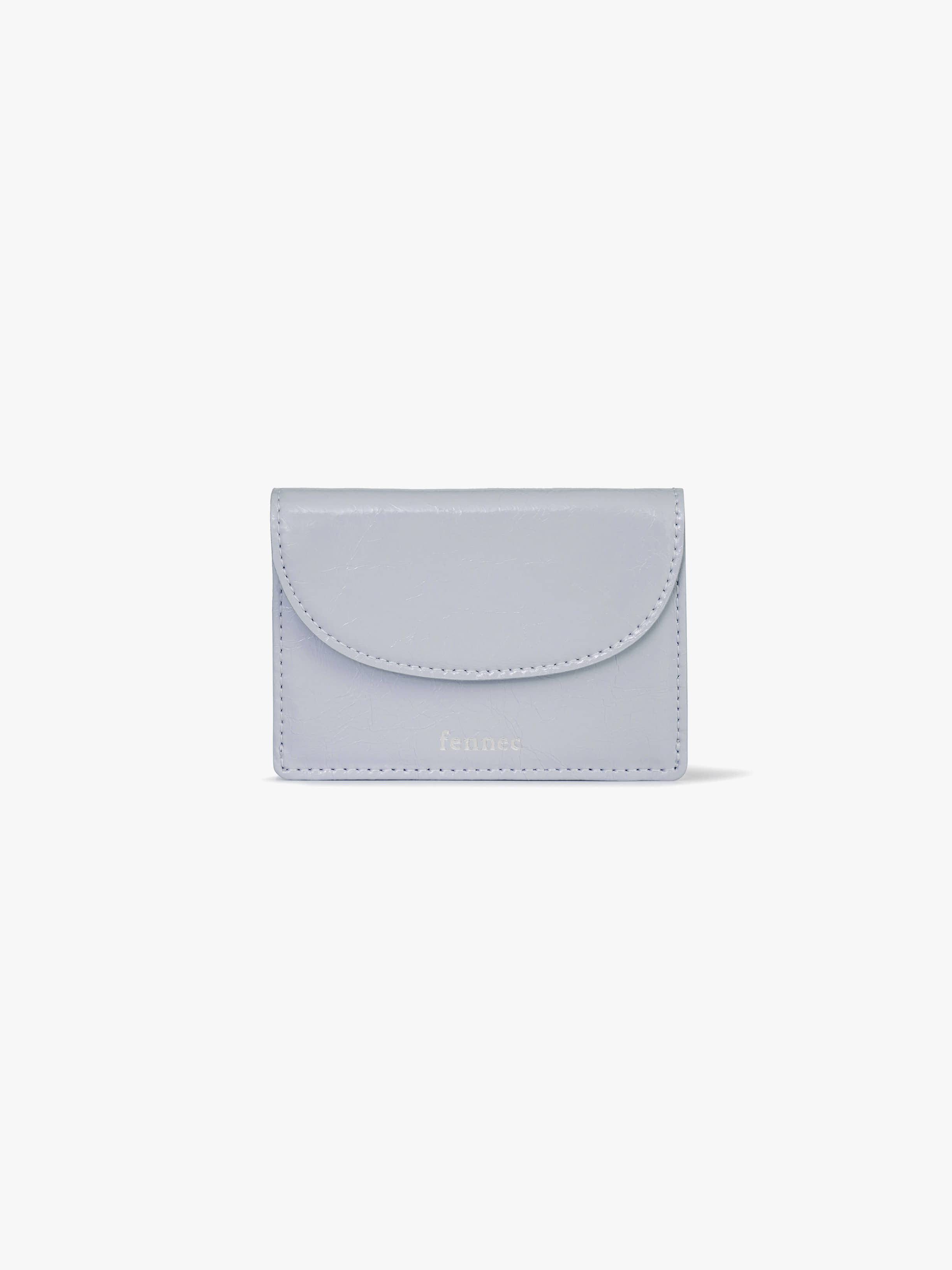 fennec - crinkle halfmoon mini wallet (misty lavender)
