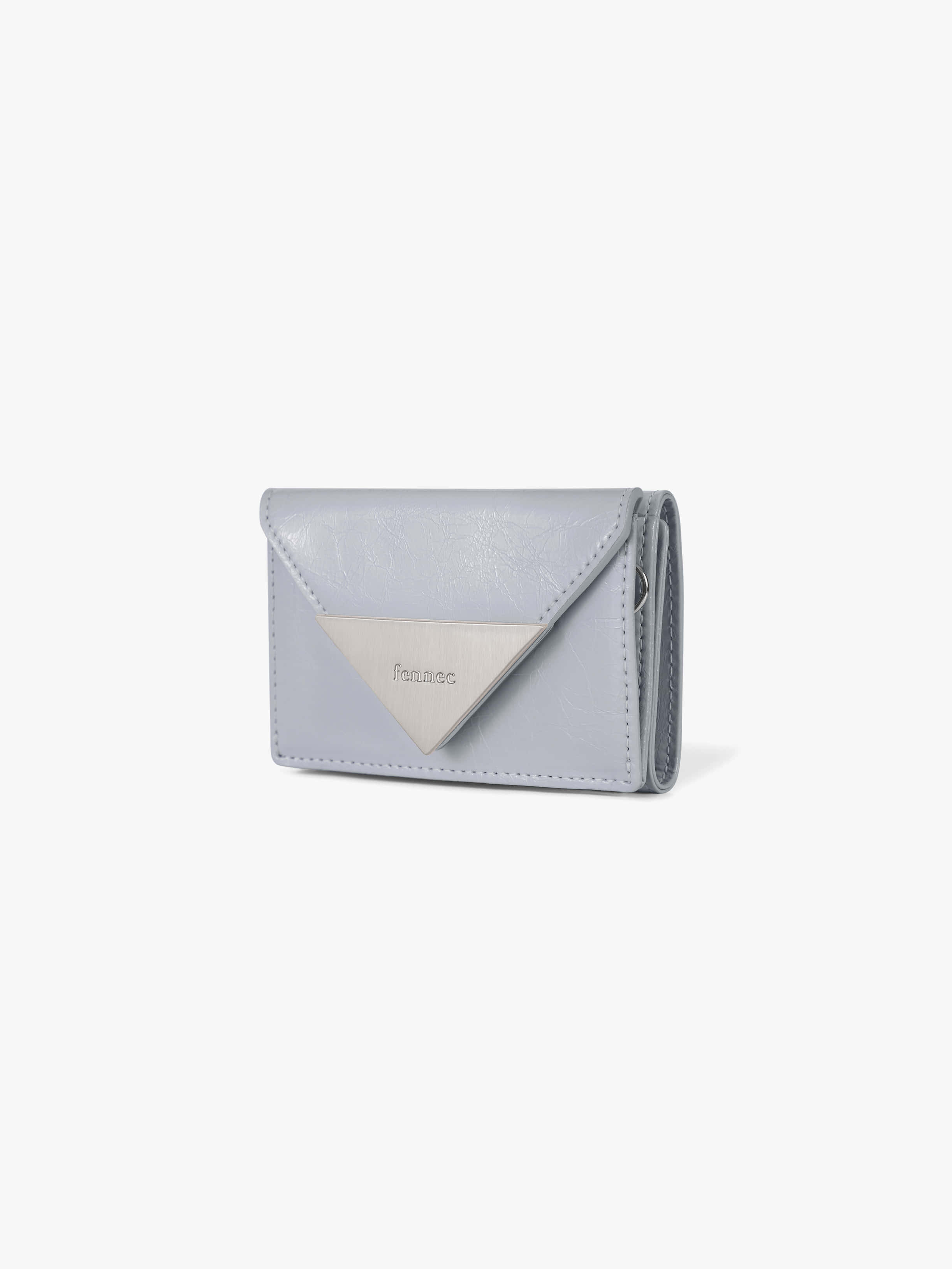 fennec - CRINKLE TRIANGLE TRIPLE WALLET - MISTY LAVENDER