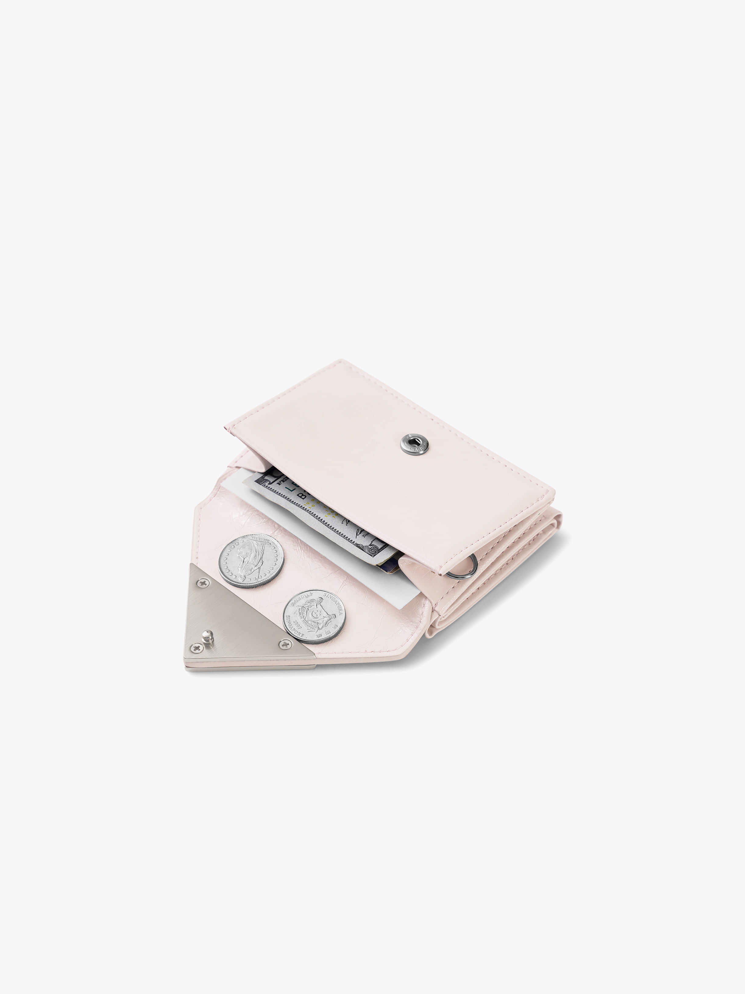 fennec - CRINKLE TRIANGLE TRIPLE WALLET - BLOSSOM