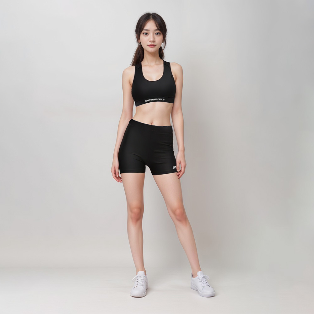 Sea Dive 透氣游泳 Bra Top - 黑