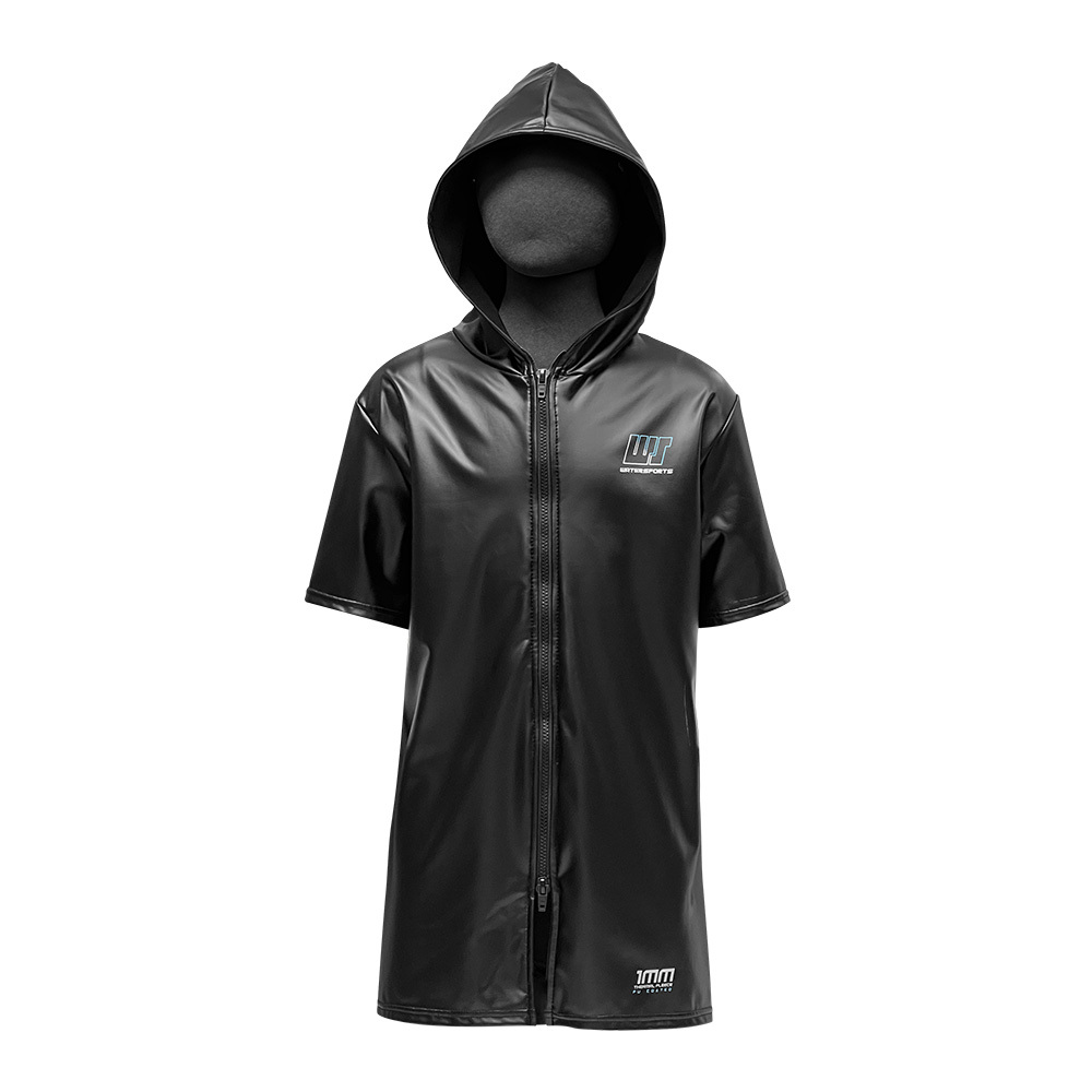 兒童 PU 塗層抓毛保暖游泳上水褸 - 黑