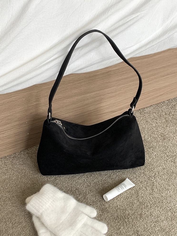 自留！麂皮單肩小包