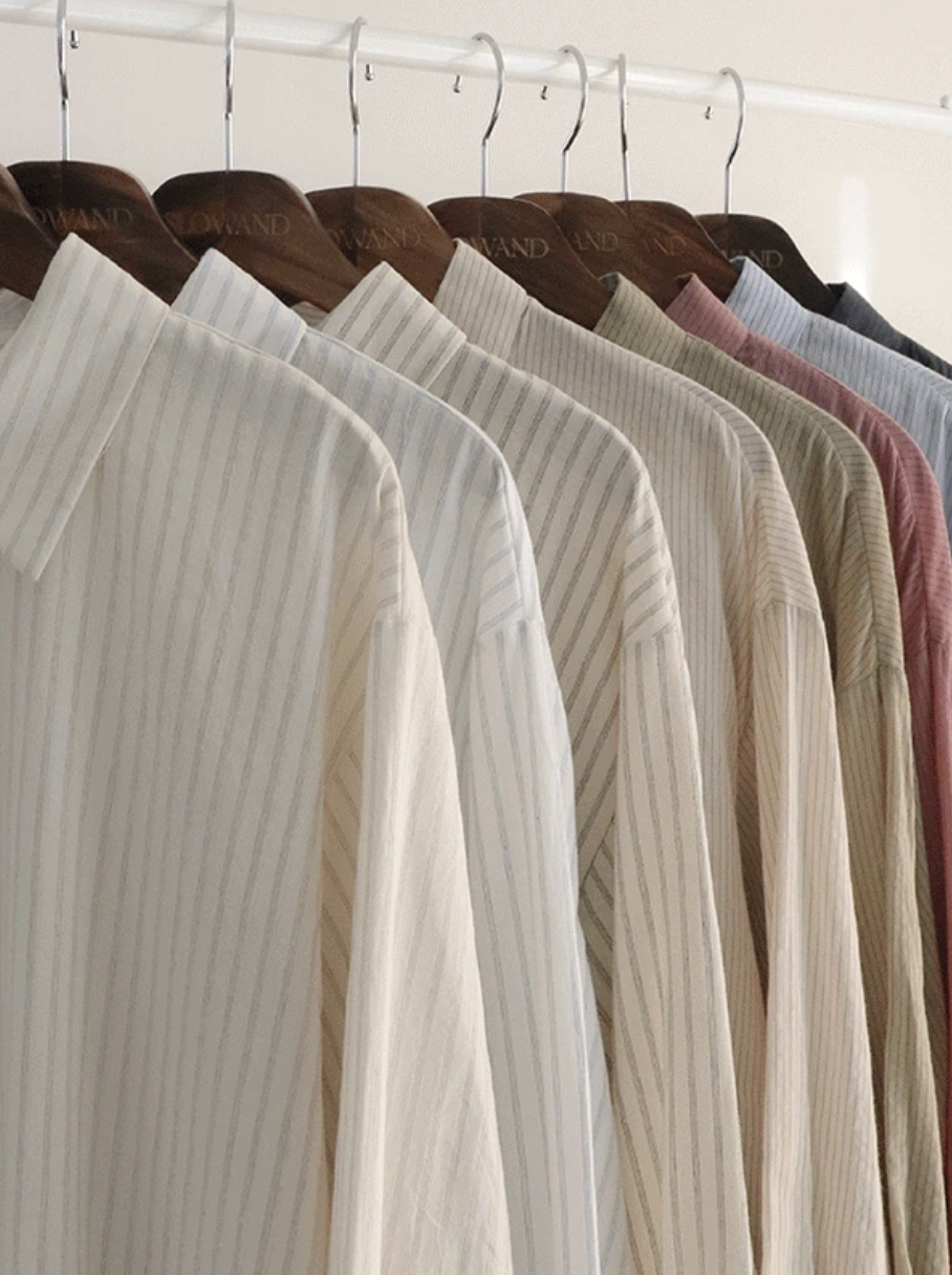 預訂｜SLOWAND #SLOWMADE Natural Striped Shirt (8 Color)