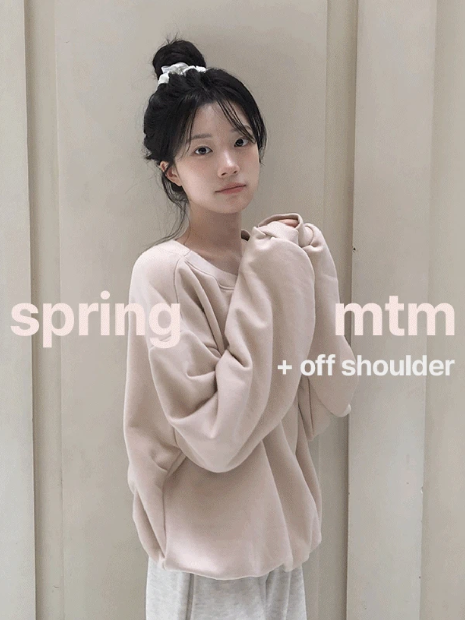 預訂｜SLOWAND #SLOWMADE Off-Shoulder Sweatshirt (4 Color)