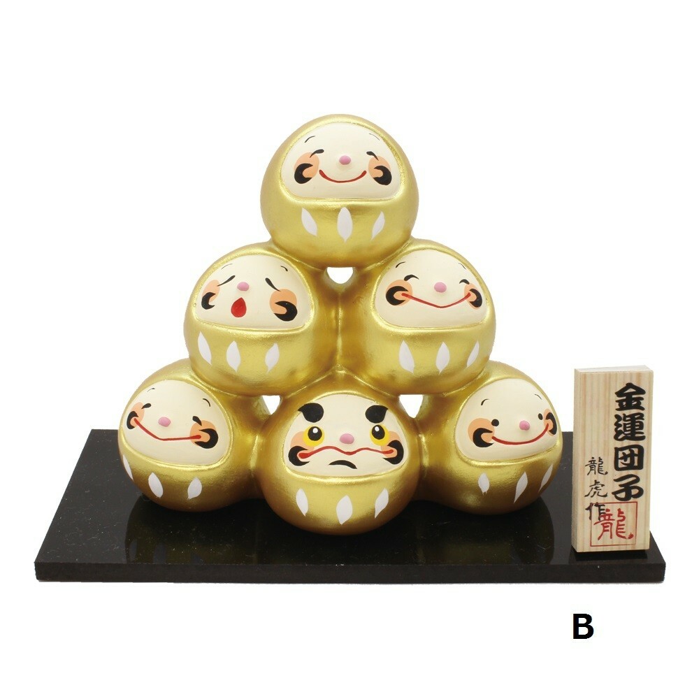 日式陶瓷金運圈擺設(達摩) (非日本製)