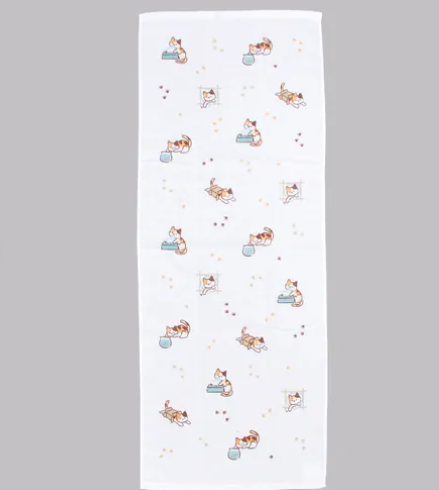 日式紗布絨面長毛巾34x90 (日本製)