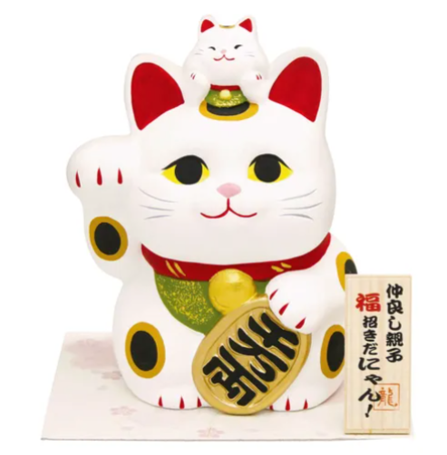 日式陶瓷親子招財貓儲錢箱 (非日本製)