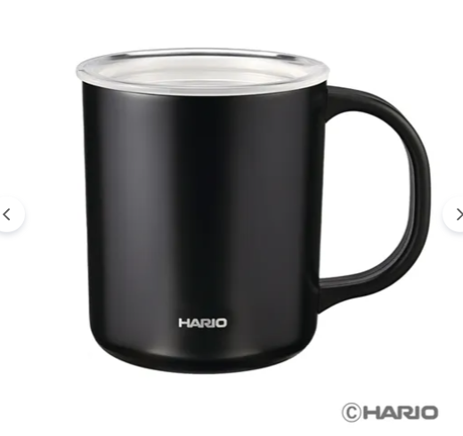 日本HARIO陶瓷真空雙層保溫杯(黑) (非日本製)