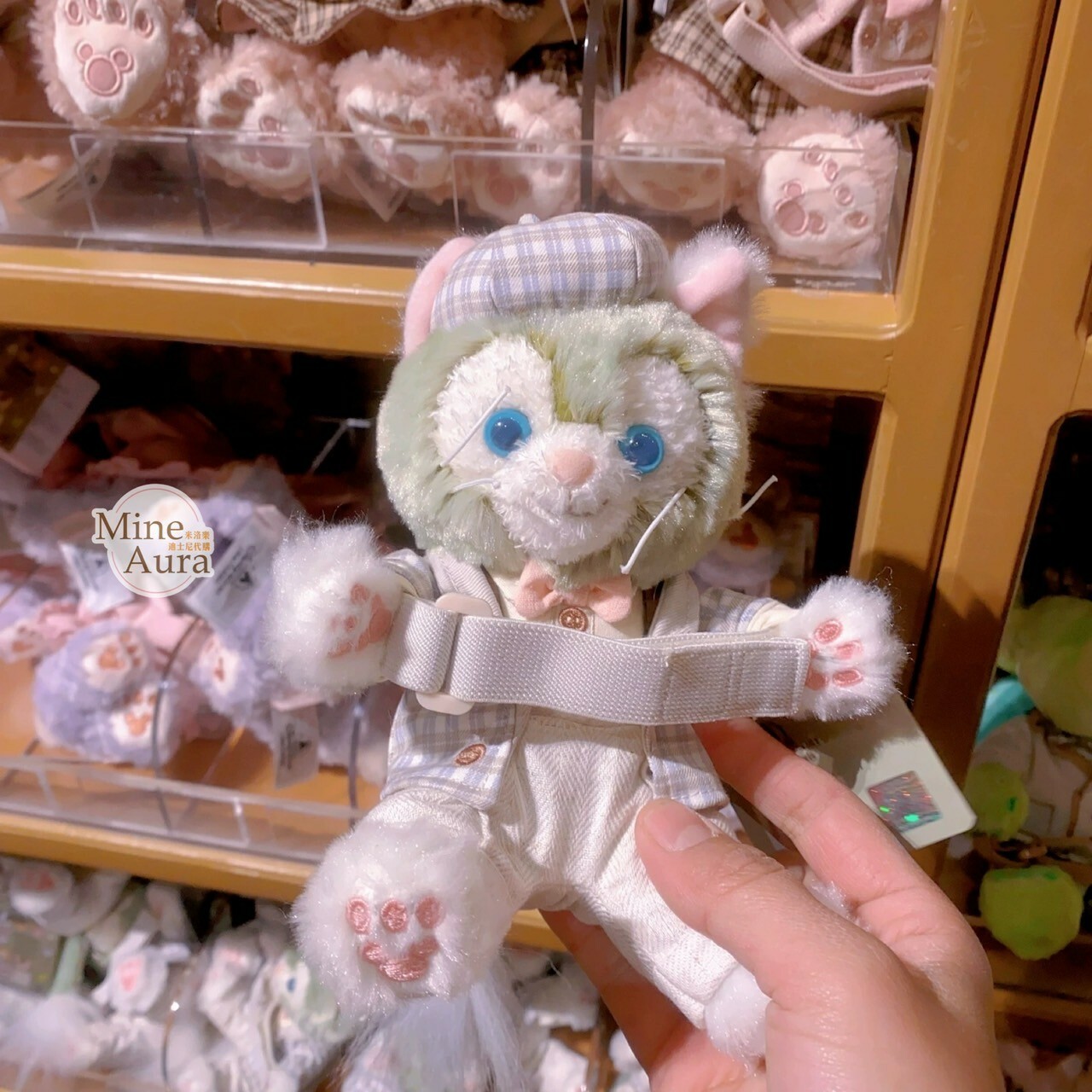 (限時特價) 達菲 Duffy 與好友們 小小課堂系列 傑拉托尼 畫家貓 Gelatoni 抱抱 絨毛 造型 窗簾束帶 窗簾綁帶 -上海迪士尼樂園