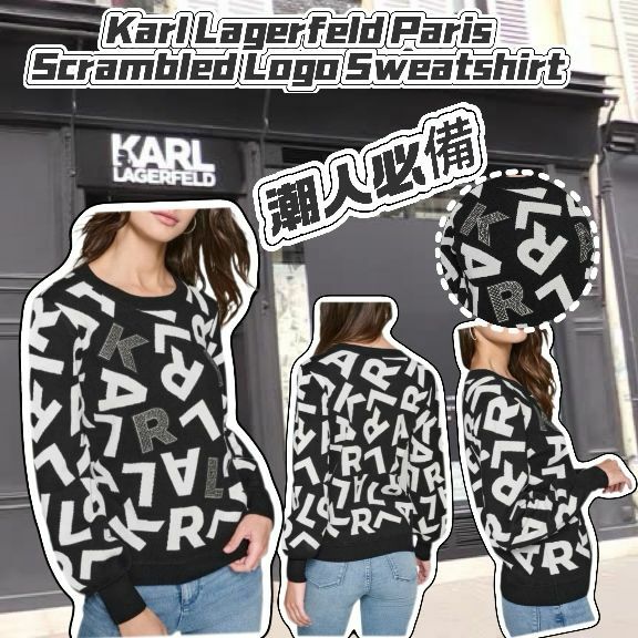 【預購】KARL LAGERFELD PARIS Scrambled G021018 女裝長袖上衣
