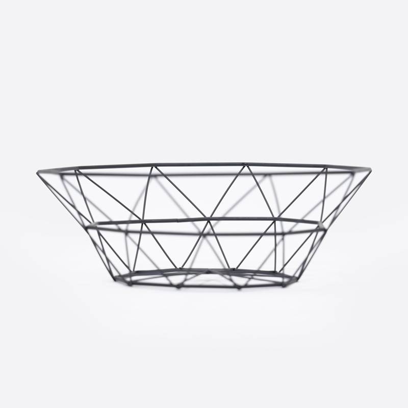 SP 鐵網收納籃/黑 約26x26x9.5cm