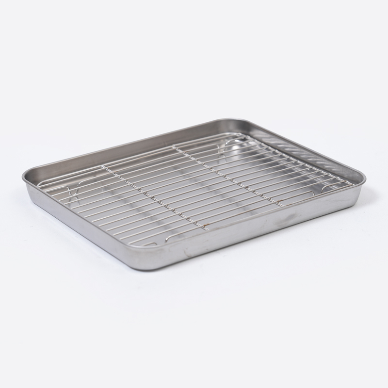 SP 不鏽鋼托盤附網/28.5x23.5x2.8cm