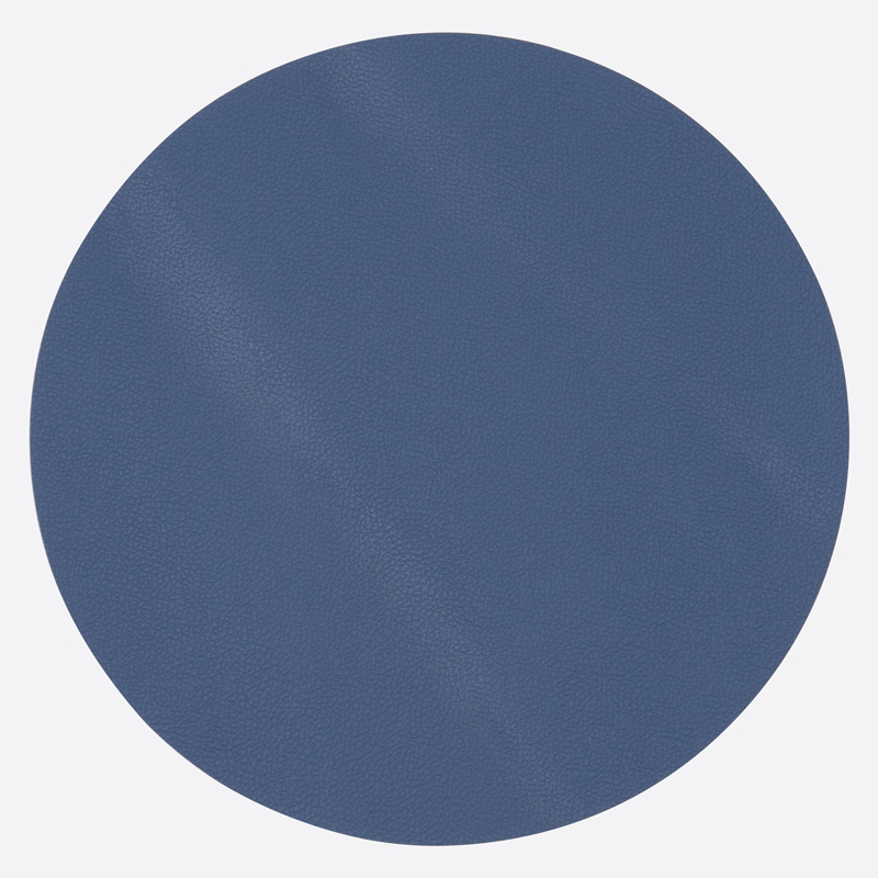 SP 人造皮革餐墊/海軍藍淺棕 圓形