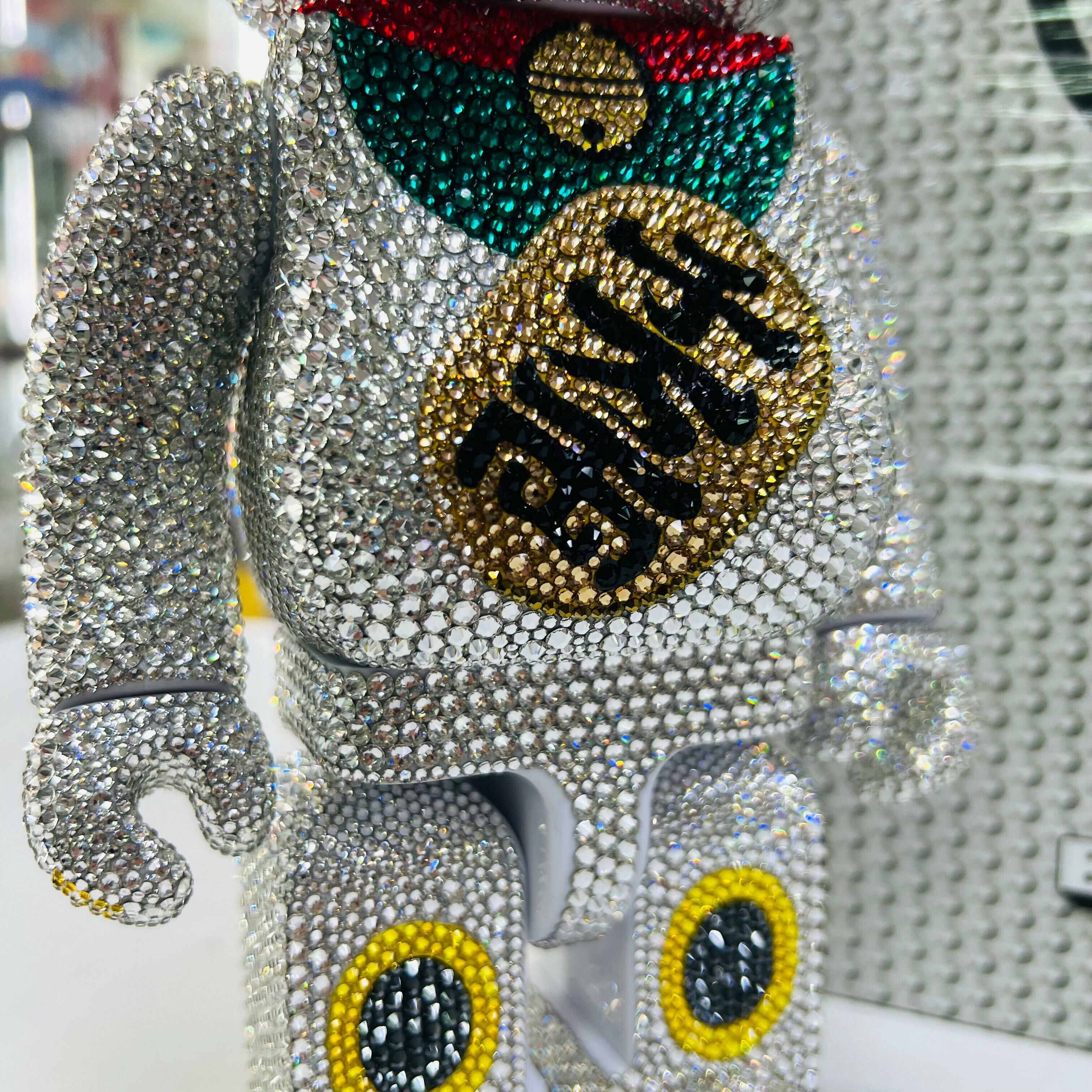 400% BE@RBRICK CRYSTAL DECORATE 招き猫 千万両 400％ (招財貓 千萬兩)