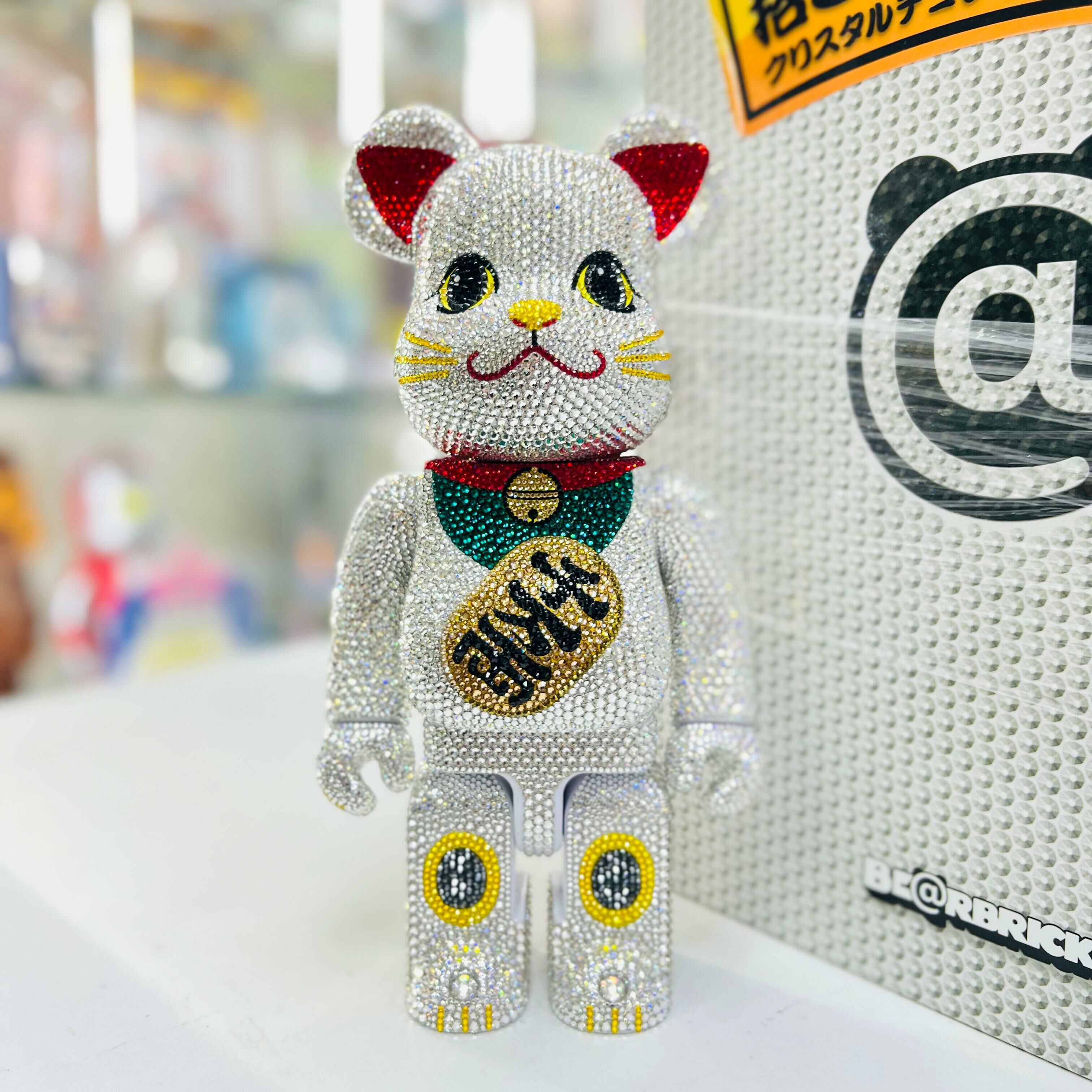 400% BE@RBRICK CRYSTAL DECORATE 招き猫 千万両 400％ (招財貓 千萬兩)