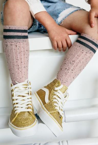 COLLEGIEN 運動羅紋長襪Noa -Vieux Rose復古粉