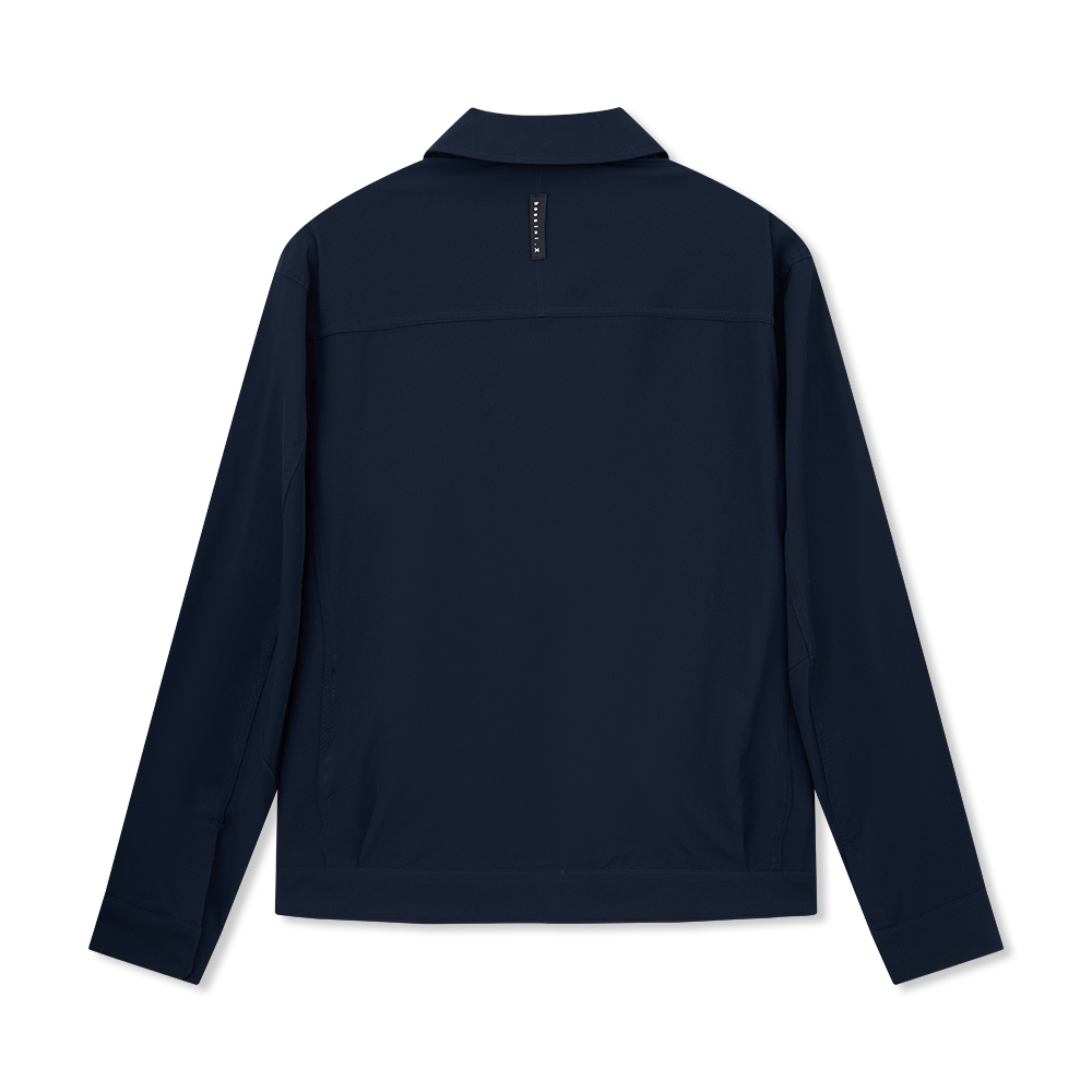 男裝純色拉鏈外套