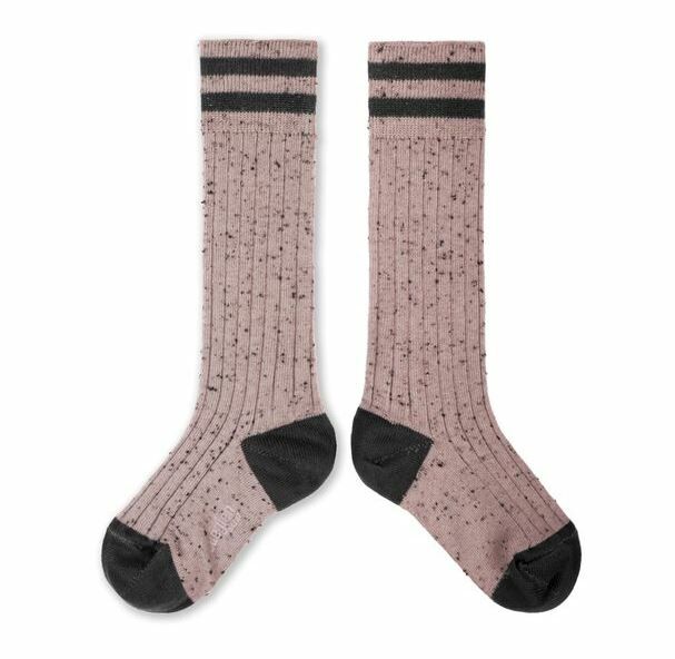 COLLEGIEN 運動羅紋長襪Noa -Vieux Rose復古粉