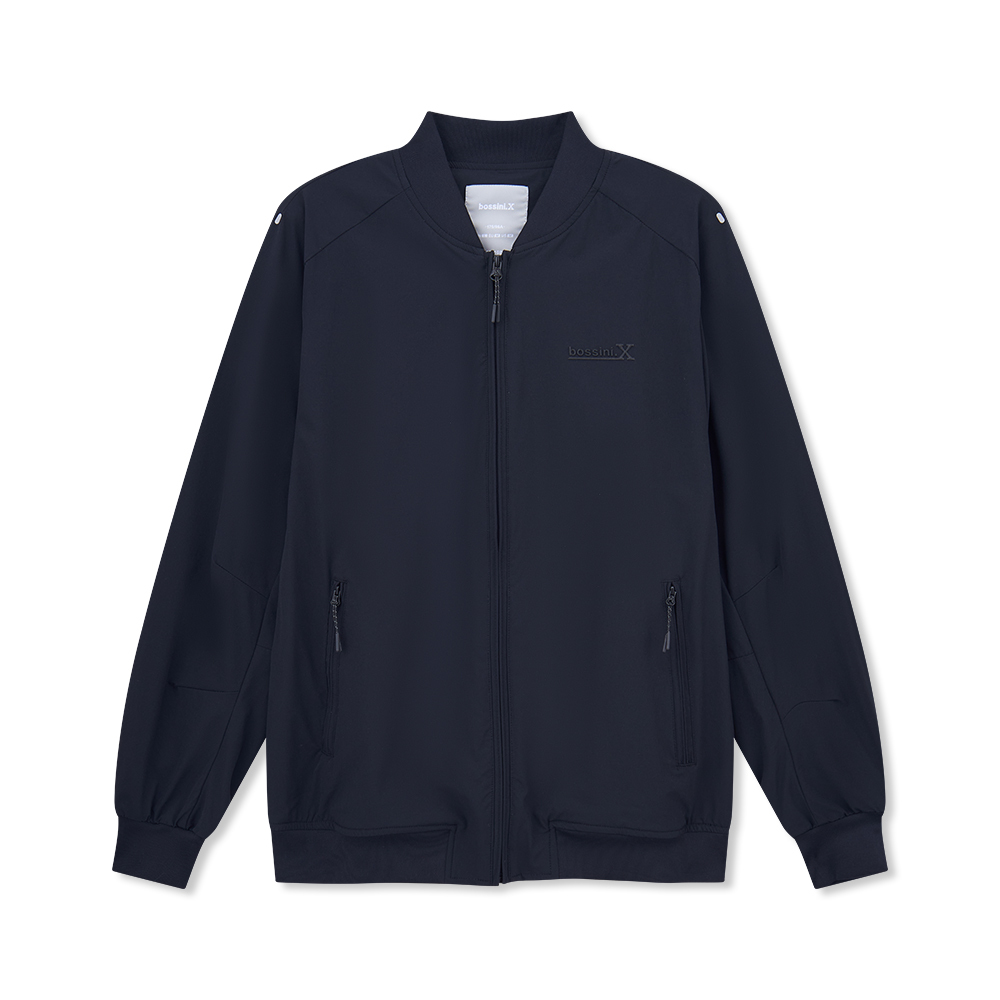 男裝純色拉鏈外套