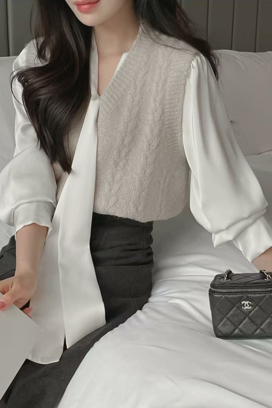 TOP#14516🤎雲絮麻花背心