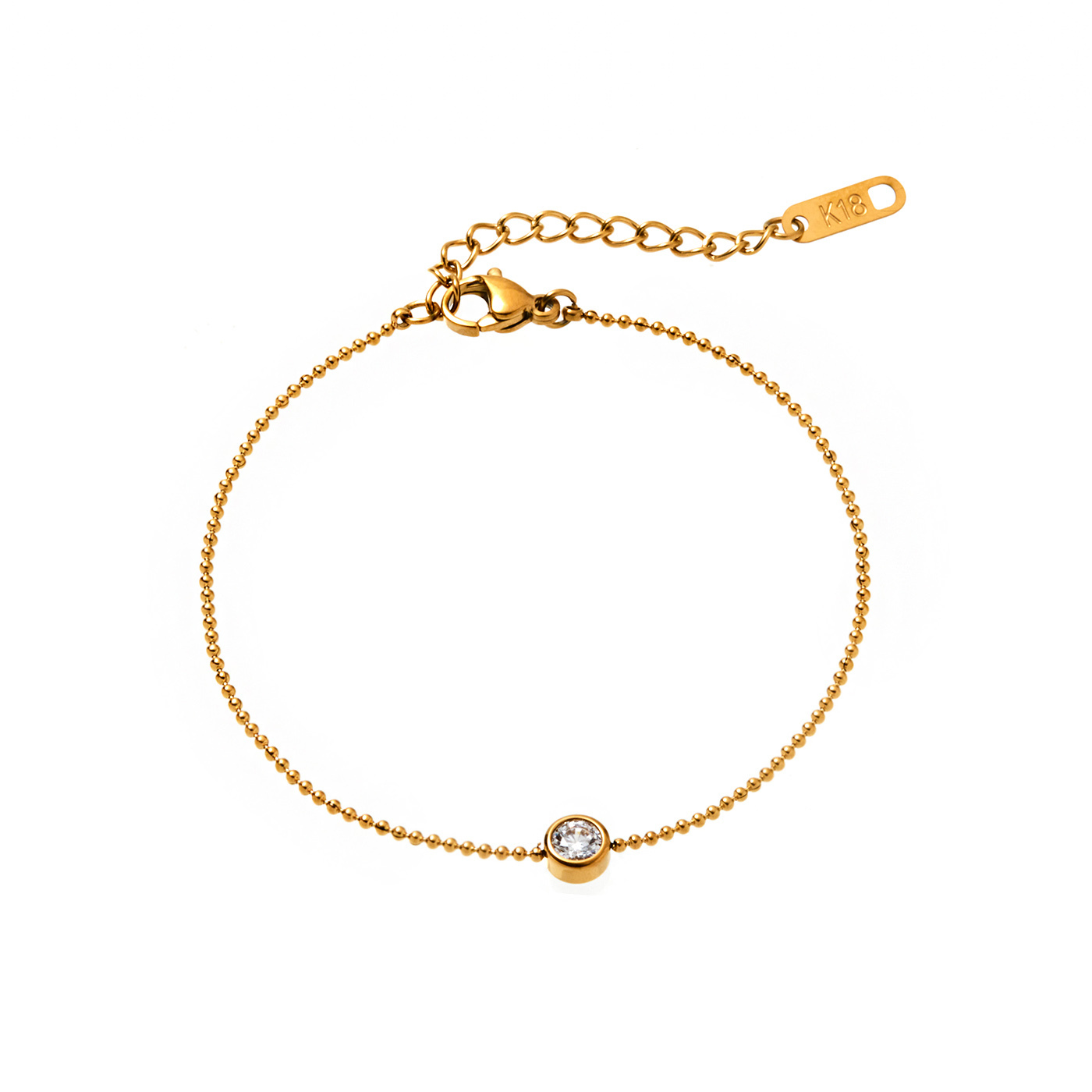 平價飾品,鍍18K金,鋼飾,鋯石,手鍊