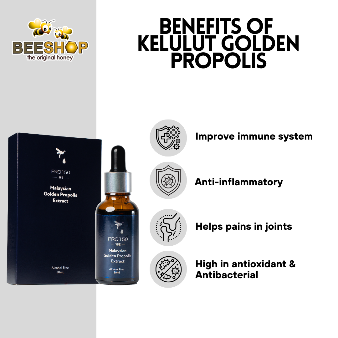 KELULUT GOLDEN PROPOLIS EXTRACT PRO150 5ML/30ML (HALAL)