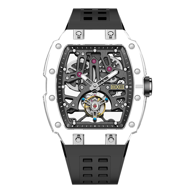 【BEXEI 貝克斯】元宇宙系列 9127 陀飛輪 夜光指針 機械 手錶