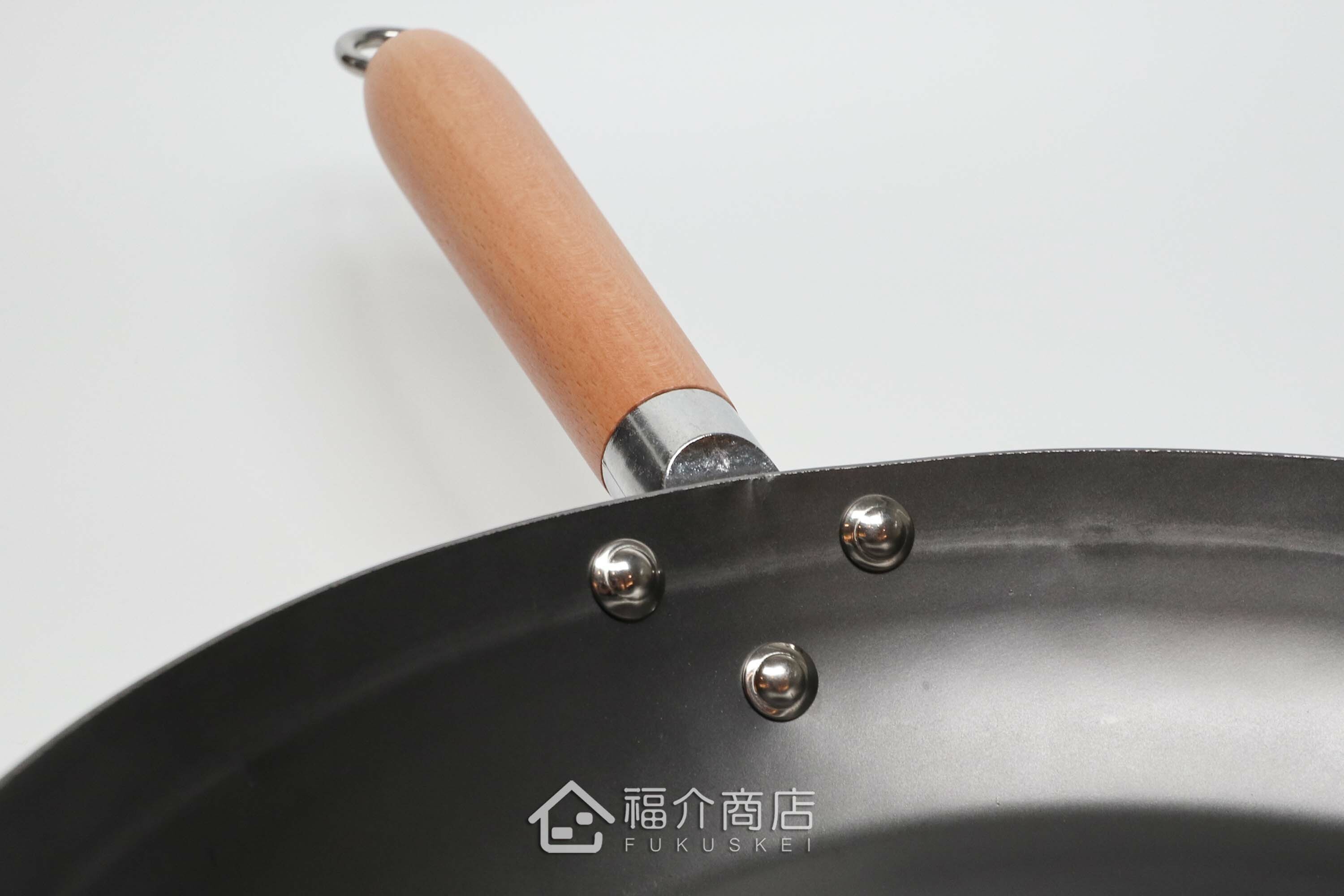 日本鐵製的木柄平底鍋板厚1.6㎜