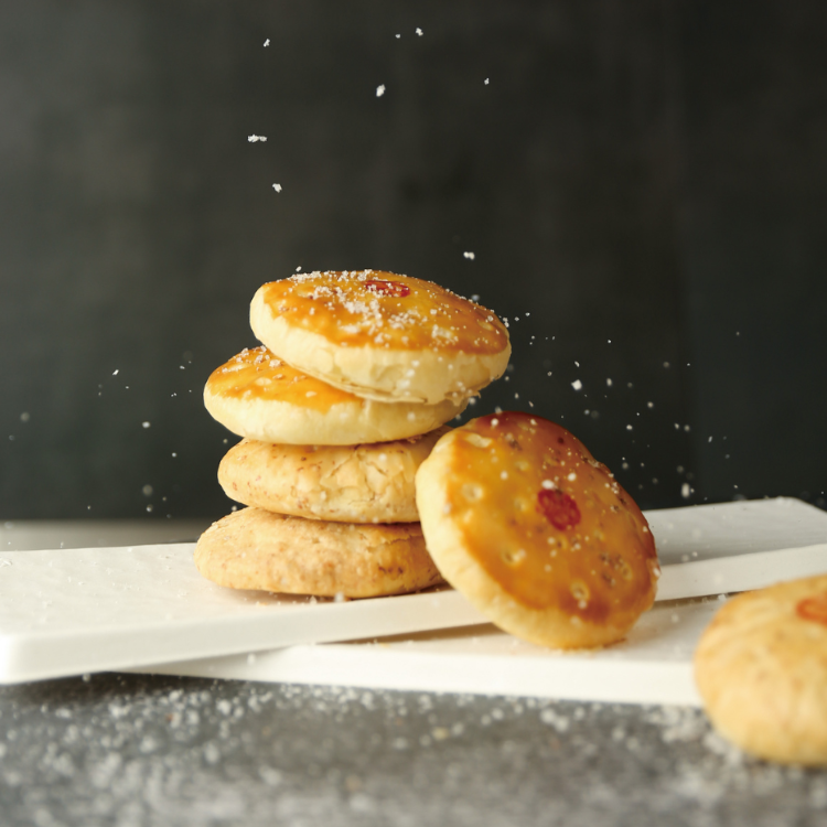 【國際購物】鹽之花太陽餅8入禮盒 (奶蛋素)｜舊振南