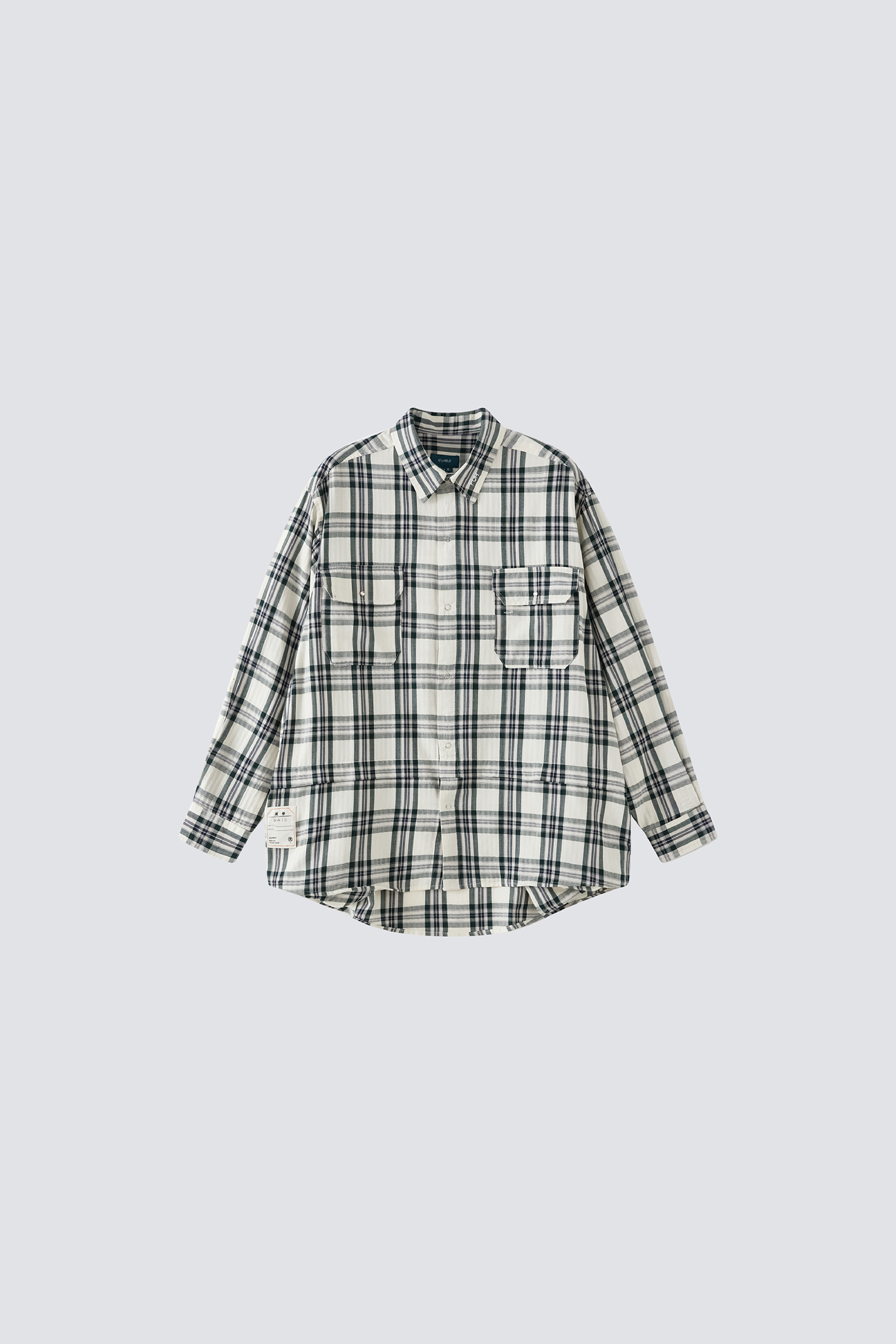 Double Pockets Plaid Shirt｜Black & White｜Hong Kong Original Design